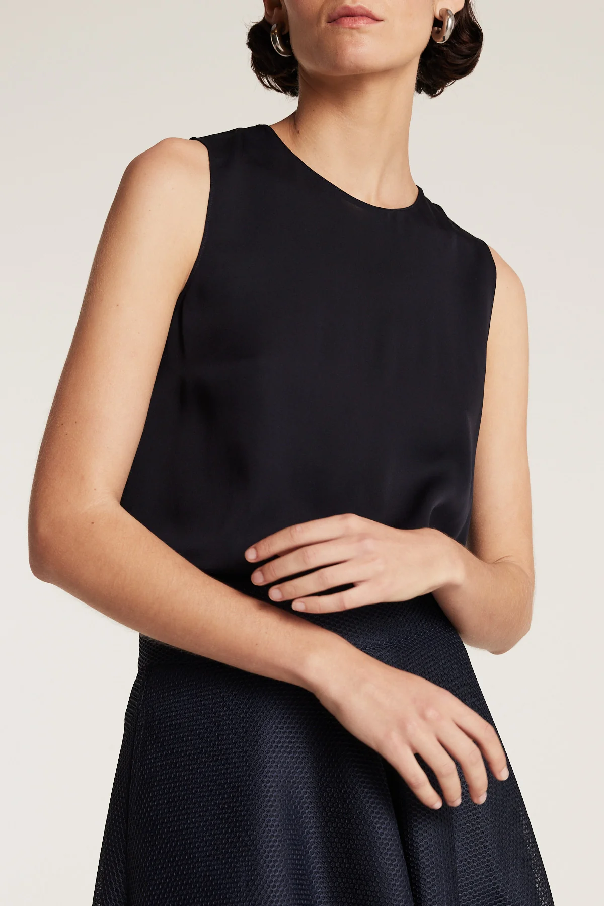 Core Silk Singlet - Navy - Image 5