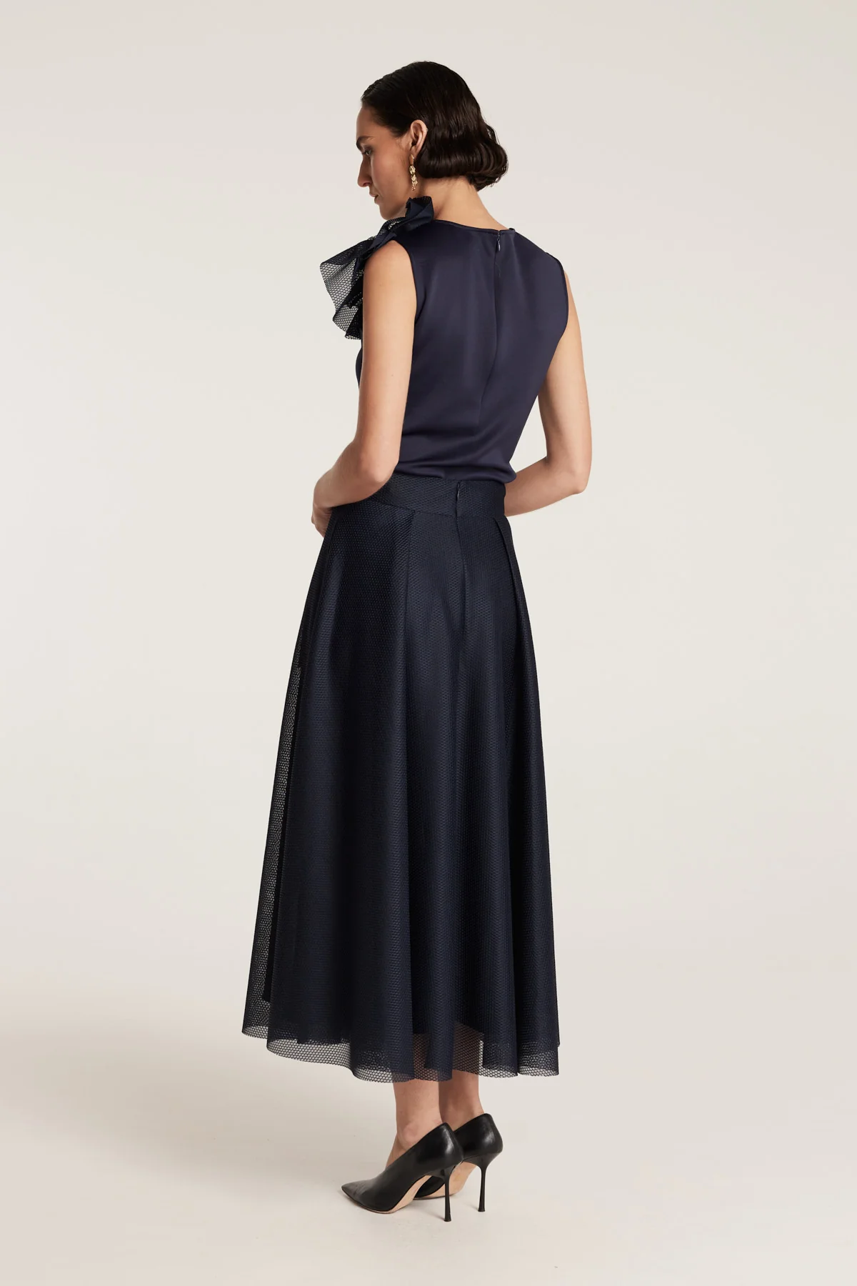 Rosette Top - Navy - Image 4
