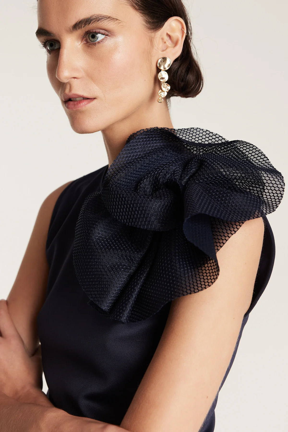 Rosette Top - Navy - Image 5