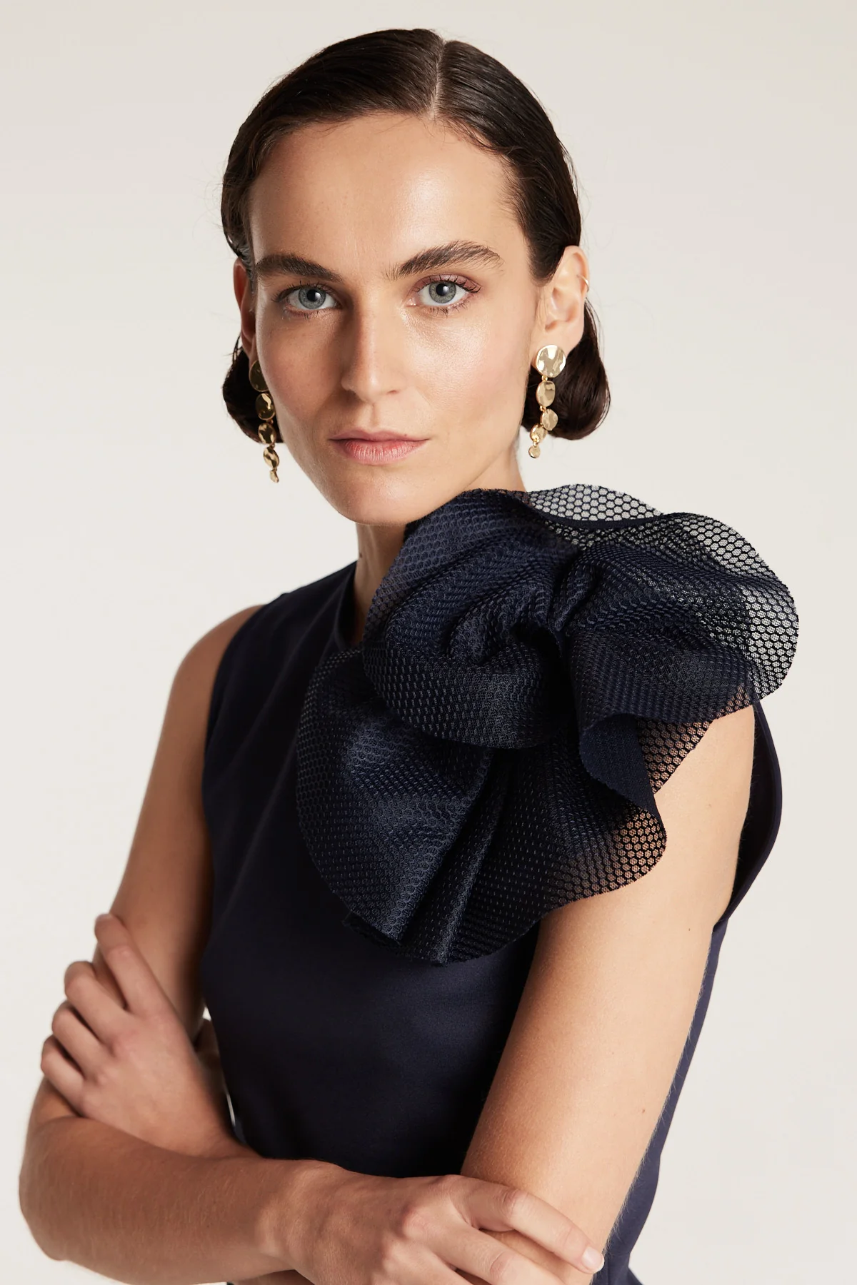 Rosette Top - Navy - Image 7
