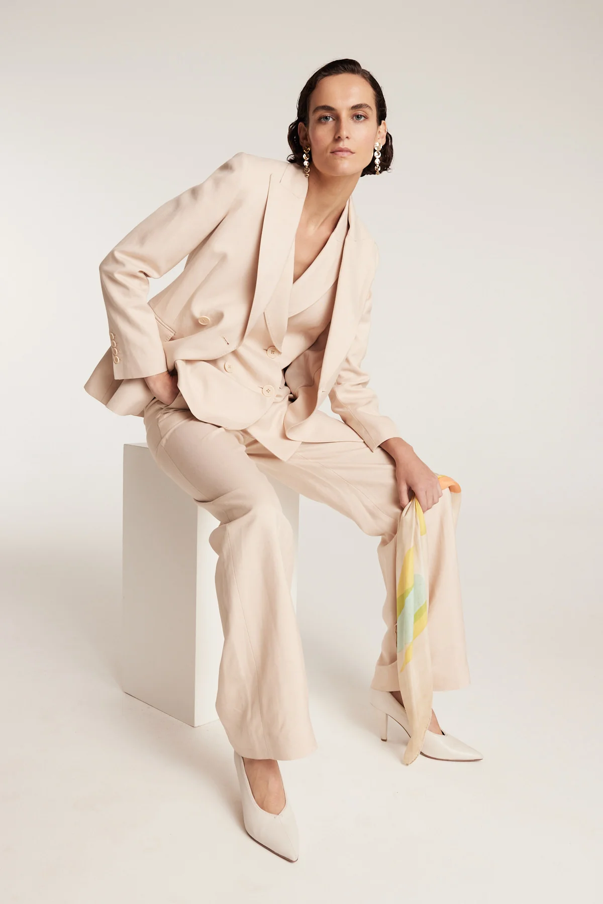 Ava Linen Jacket - Neutral - Image 12