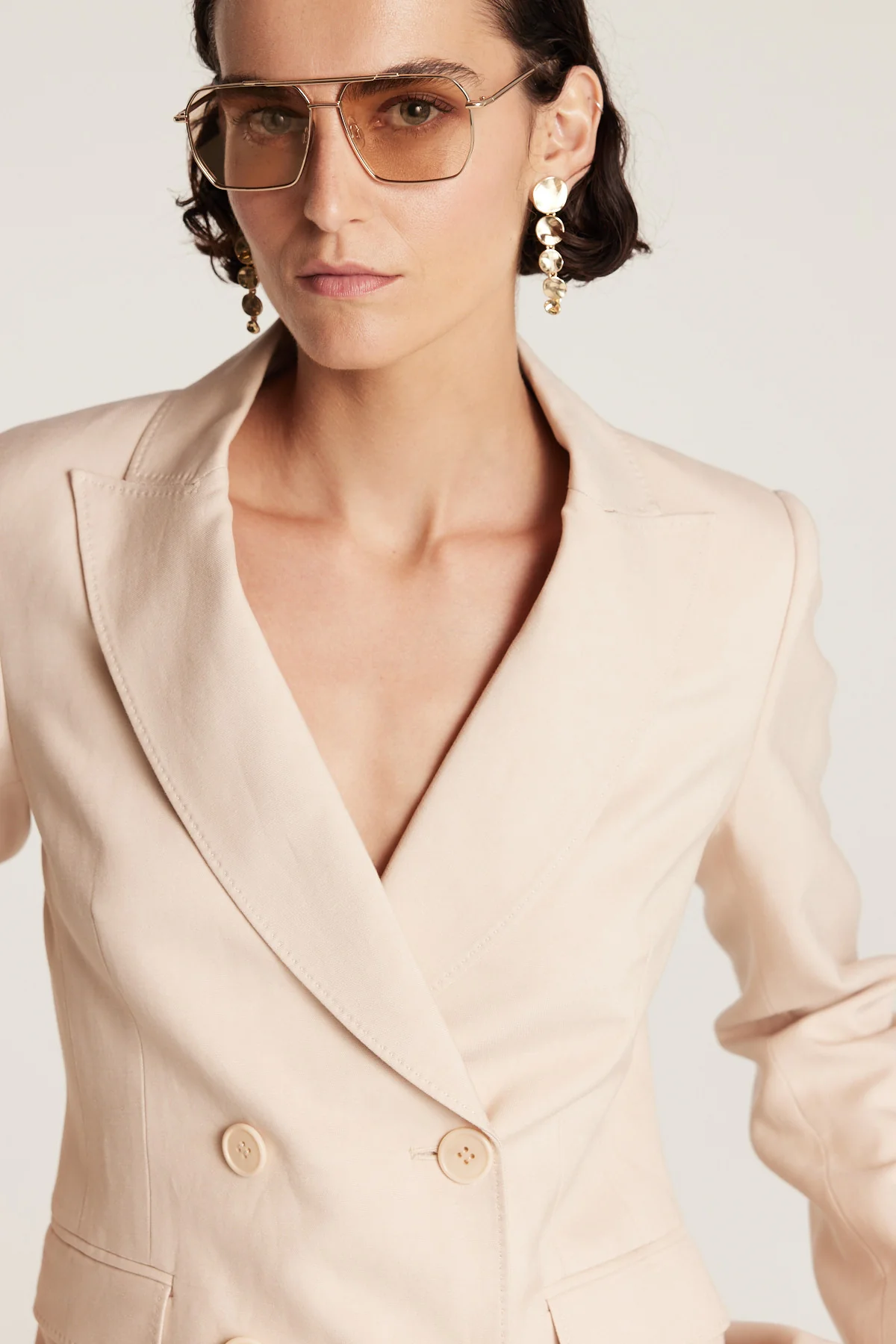 Ava Linen Jacket - Neutral - Image 14
