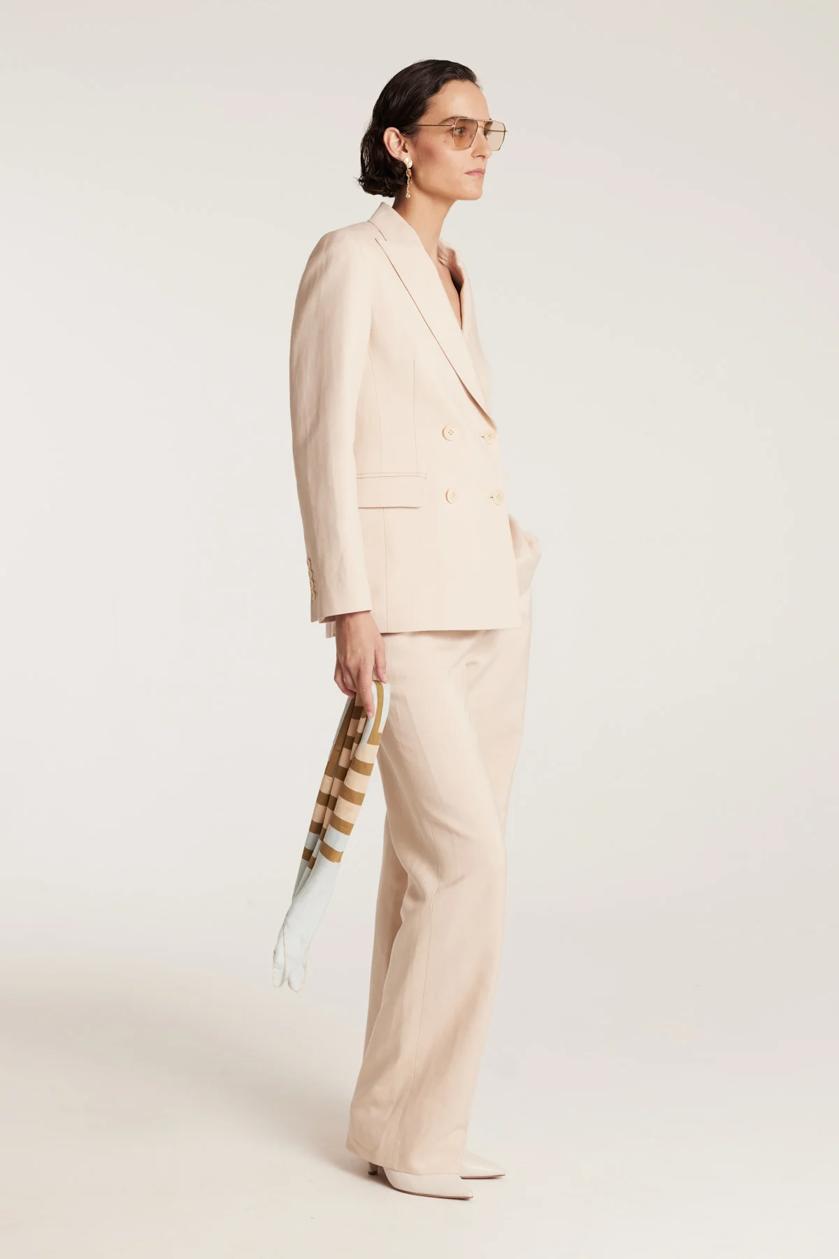 Ava Linen Jacket - Neutral - Image 3