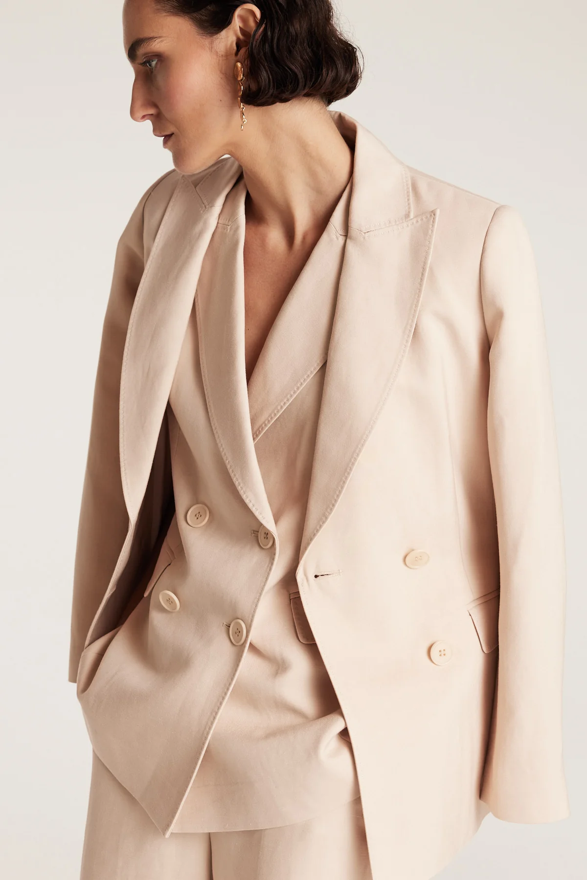 Ava Linen Jacket - Neutral - Image 5