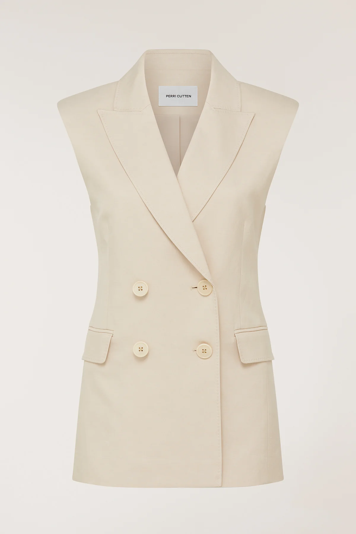 Sleeveless Jacket - Neutral - Image 6