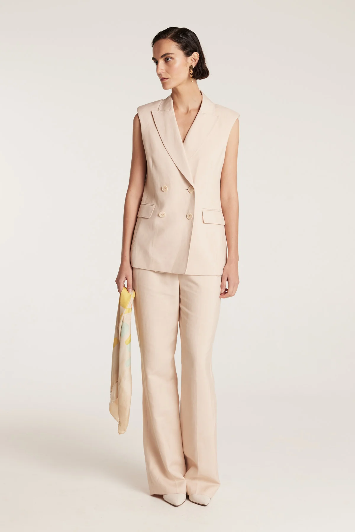 Sleeveless Jacket - Neutral - Image 7