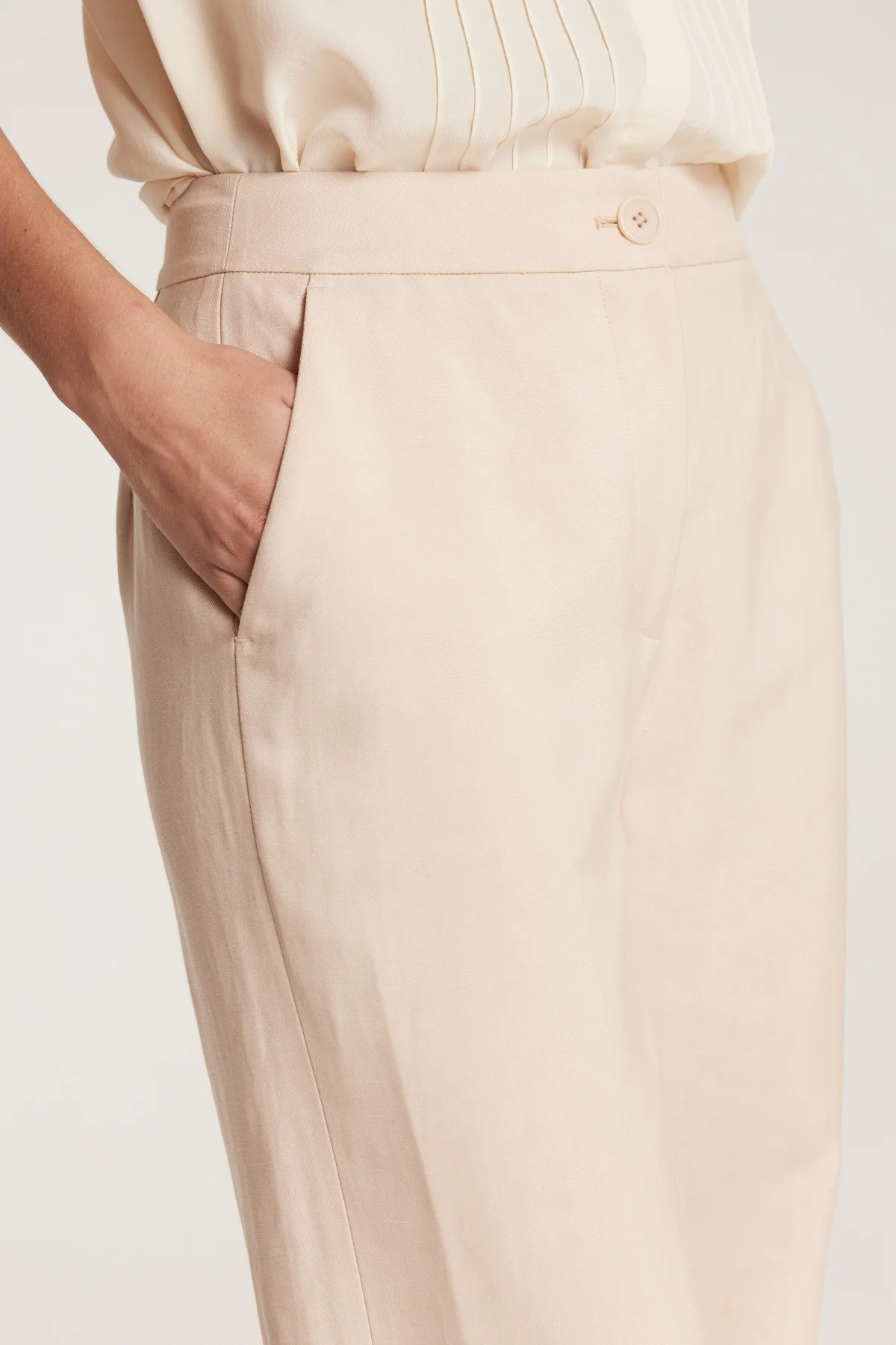 Skye Linen Pant - Neutral - Image 7
