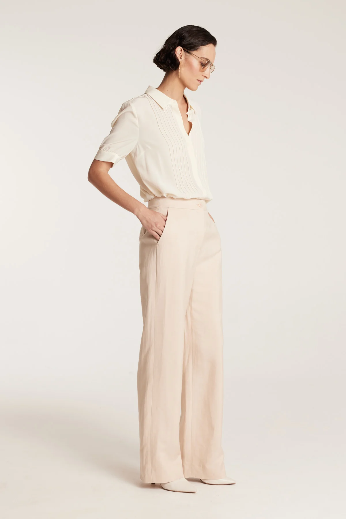 Skye Linen Pant - Neutral - Image 8