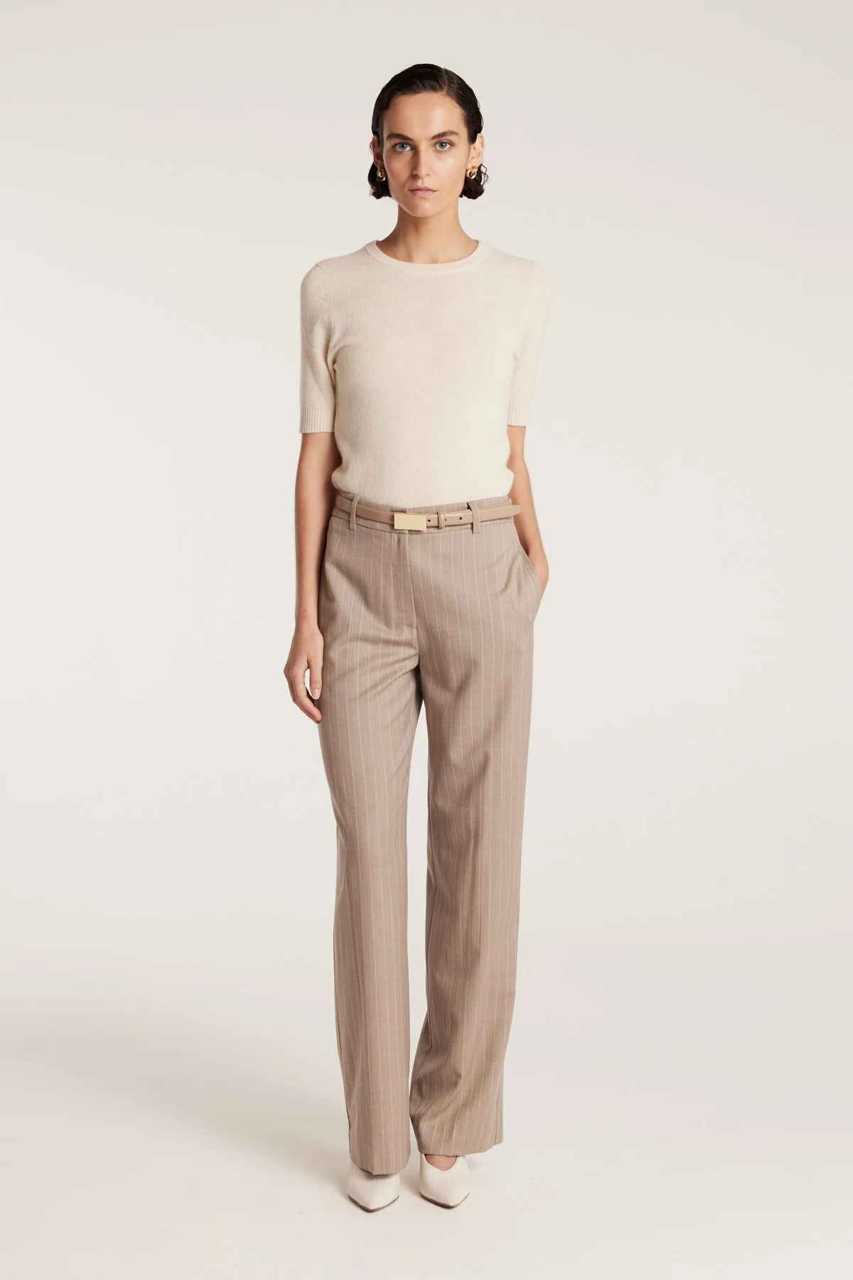Cashmere Knit Top - Neutral