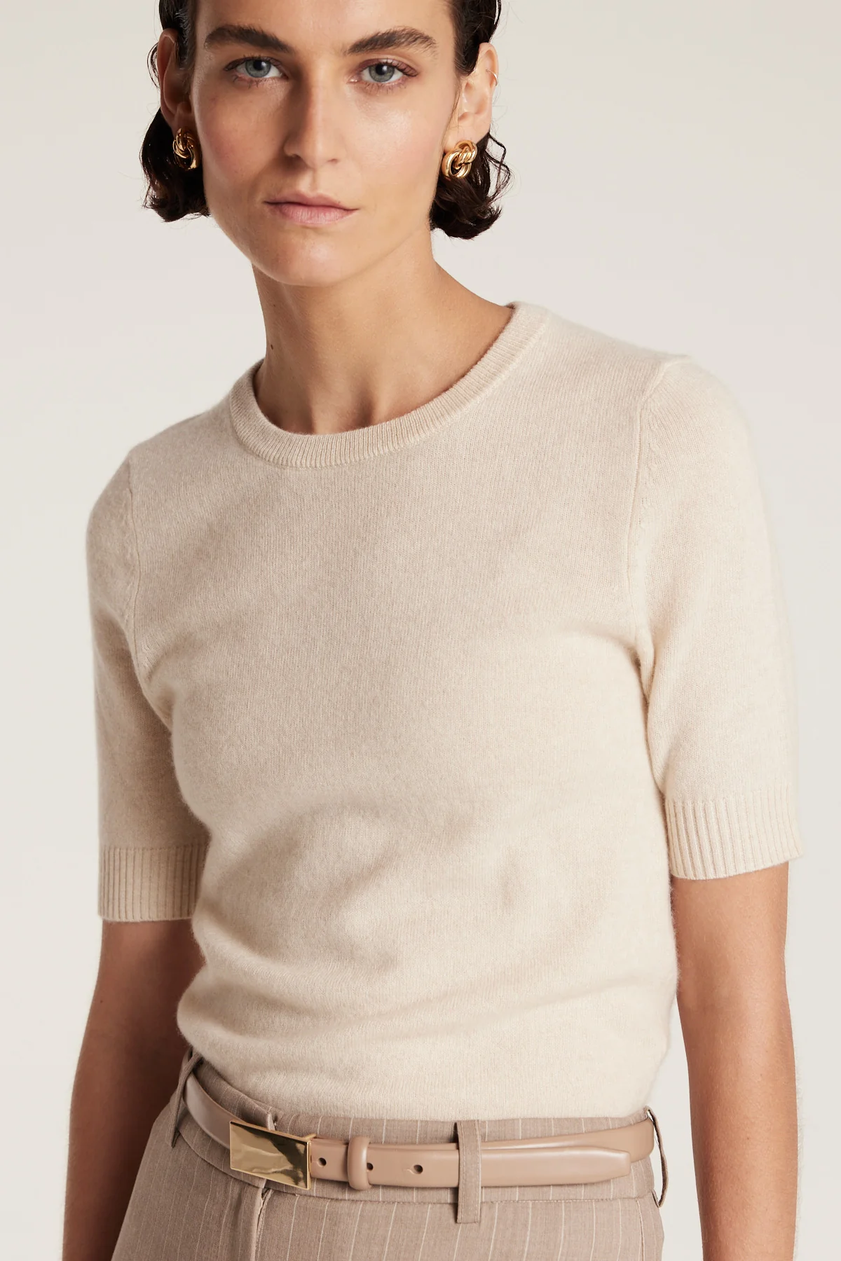 Cashmere Knit Top - Neutral - Image 2