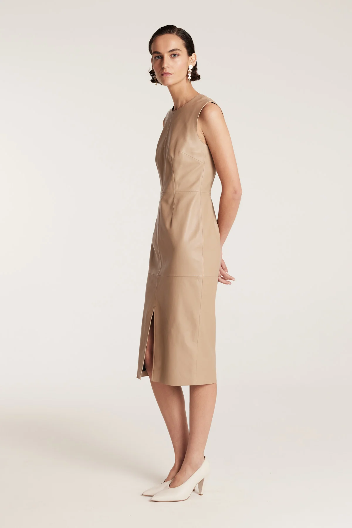 Leather Dress - Neutral - Image 3