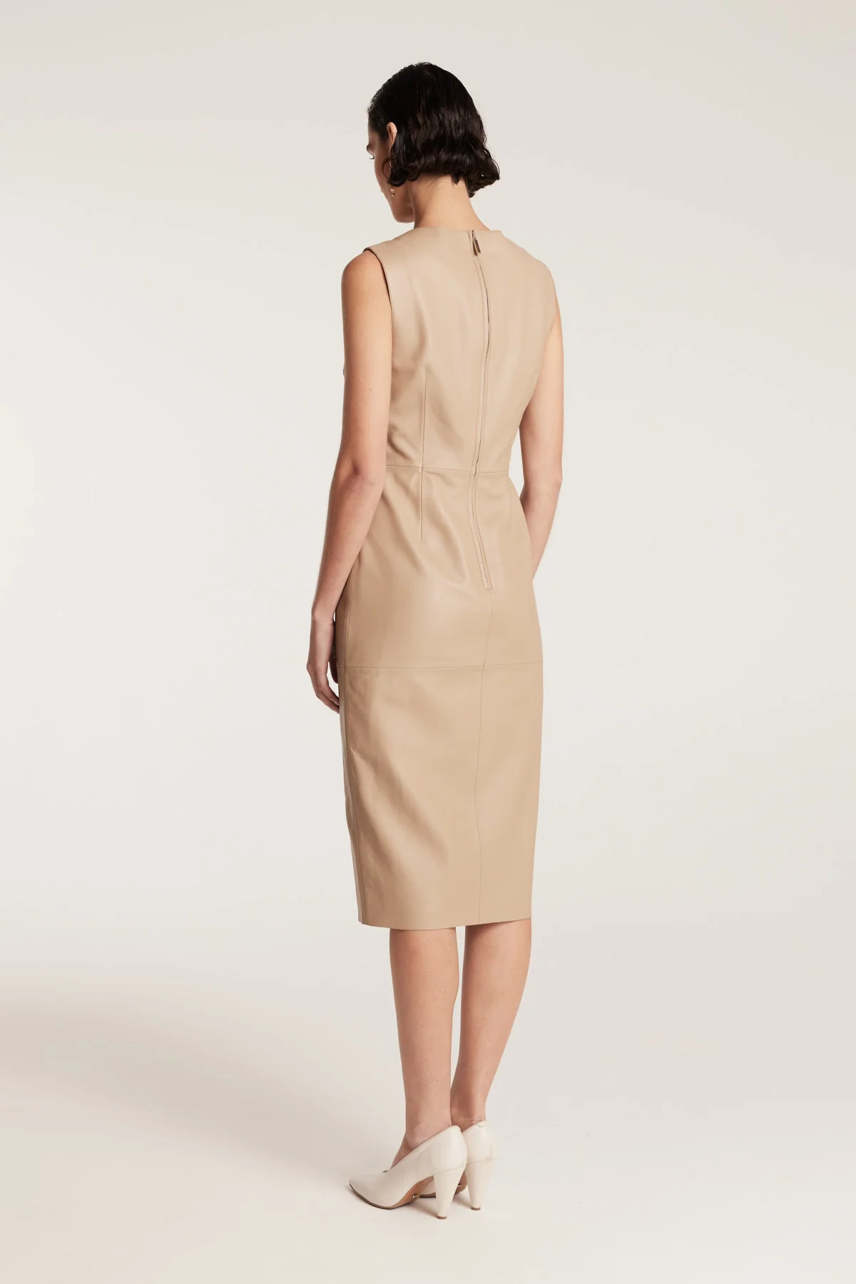 Leather Dress - Neutral - Image 4