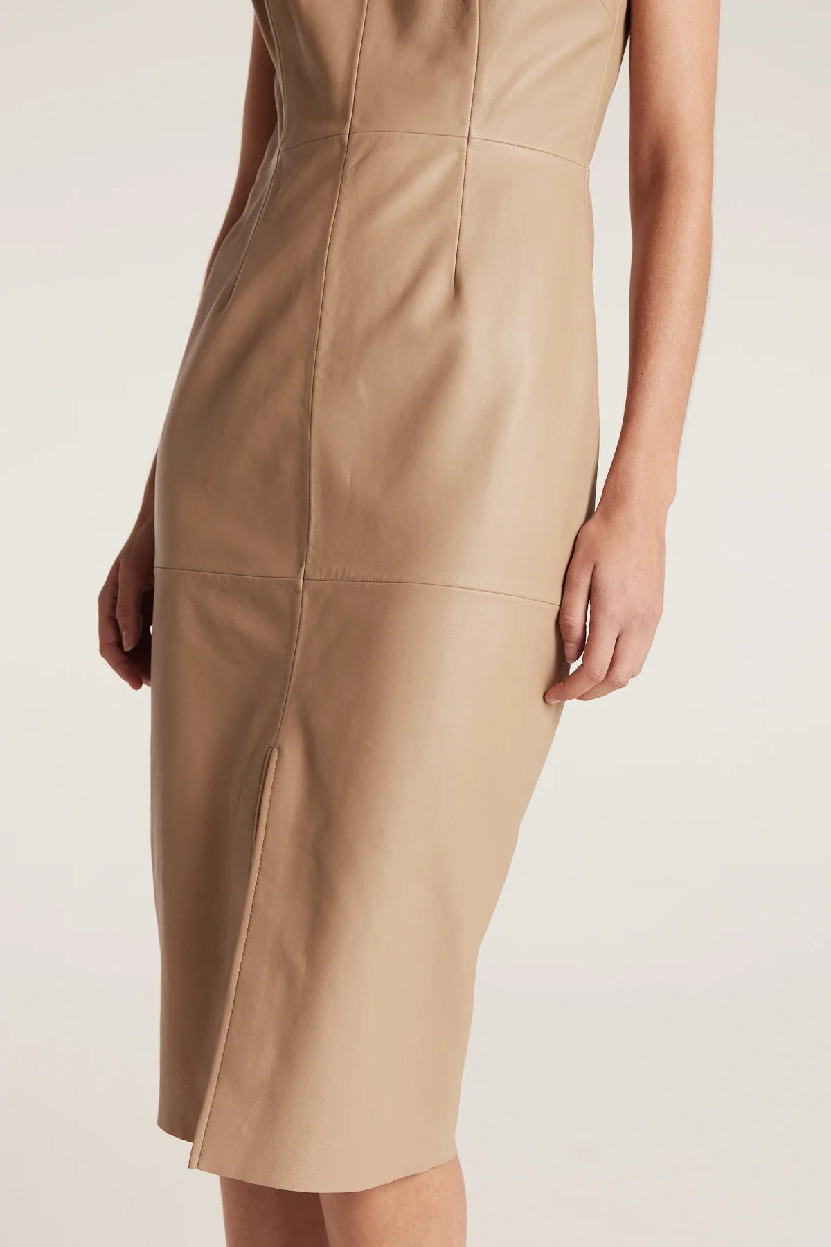Leather Dress - Neutral - Image 9