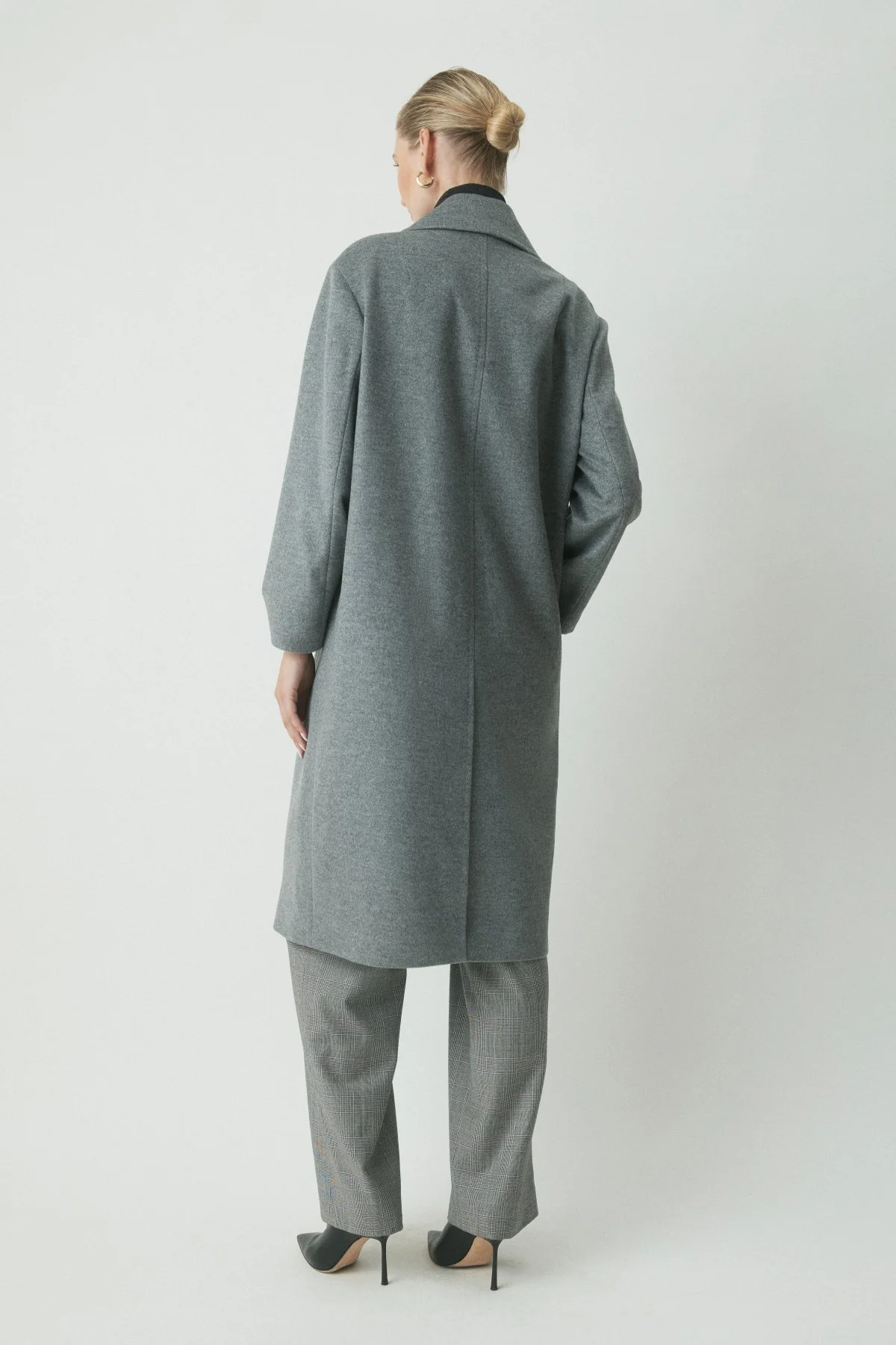 Nico Wool Peacoat - Grey Marle - Image 4
