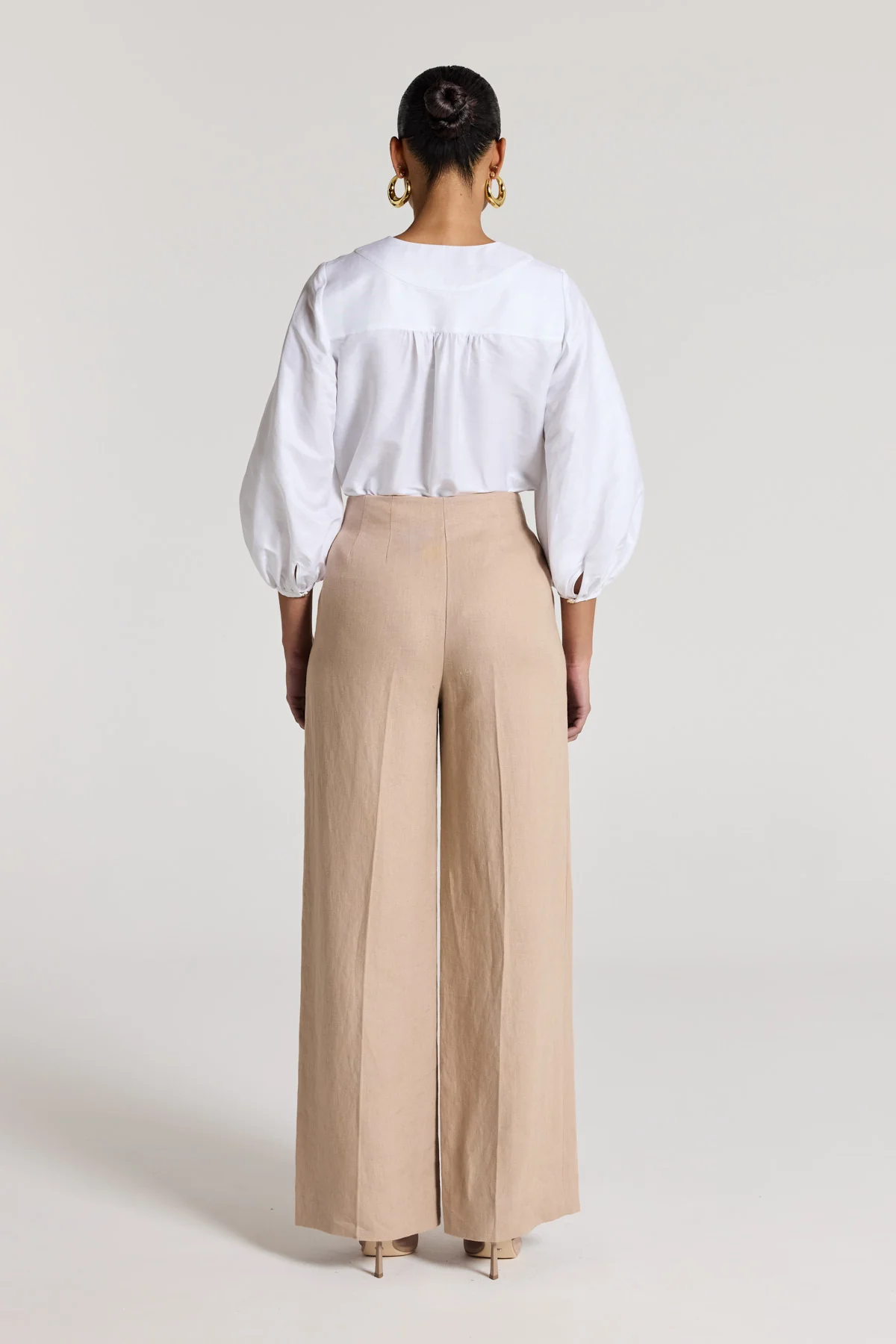 Nora Linen Pant - Stone - Image 5