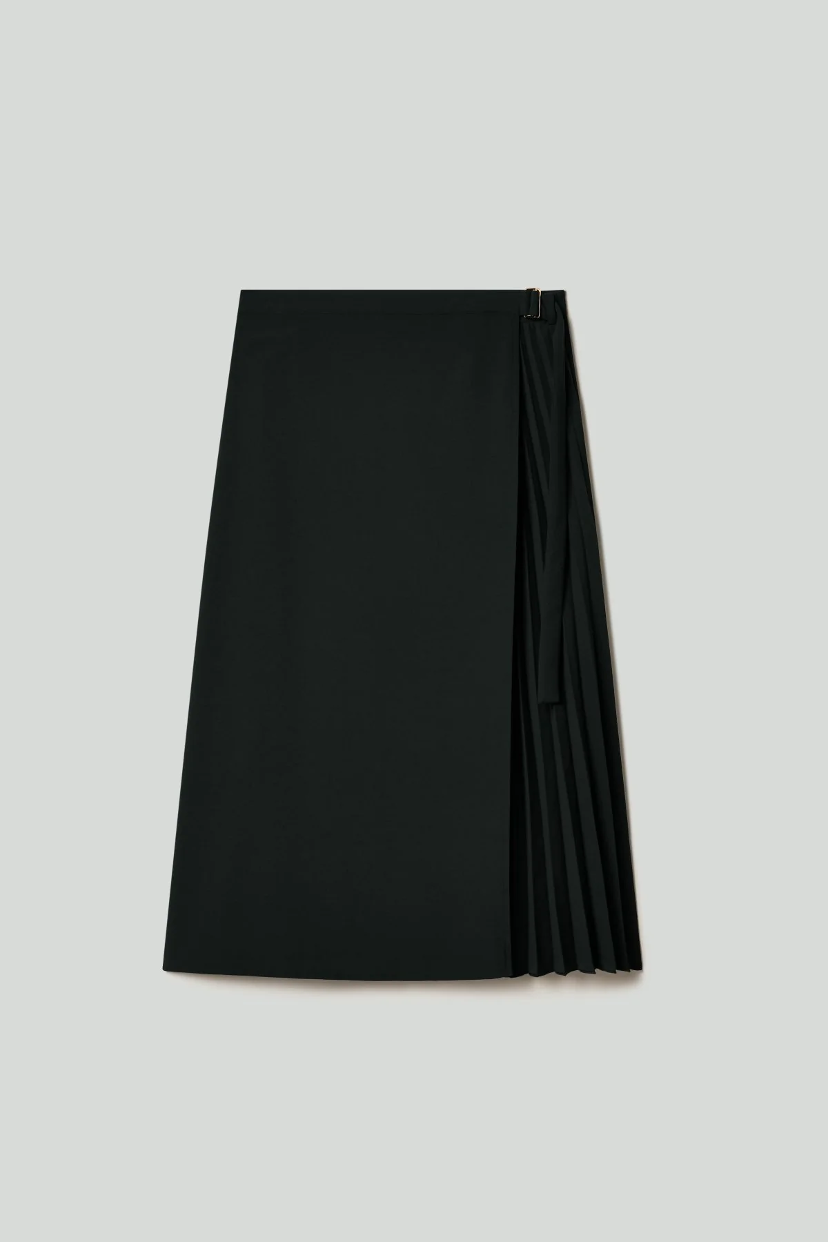 Nova Wrap Pleat Skirt - Black - Image 6