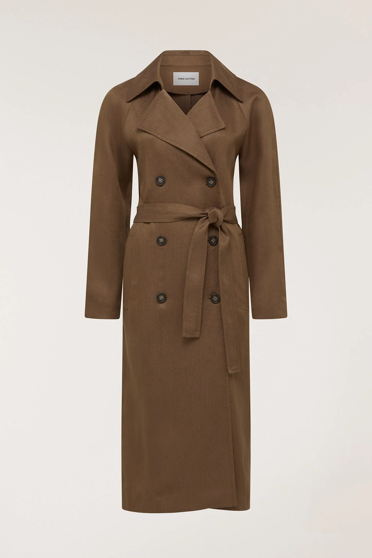 Linen Trench Coat - Nutmeg - Image 6