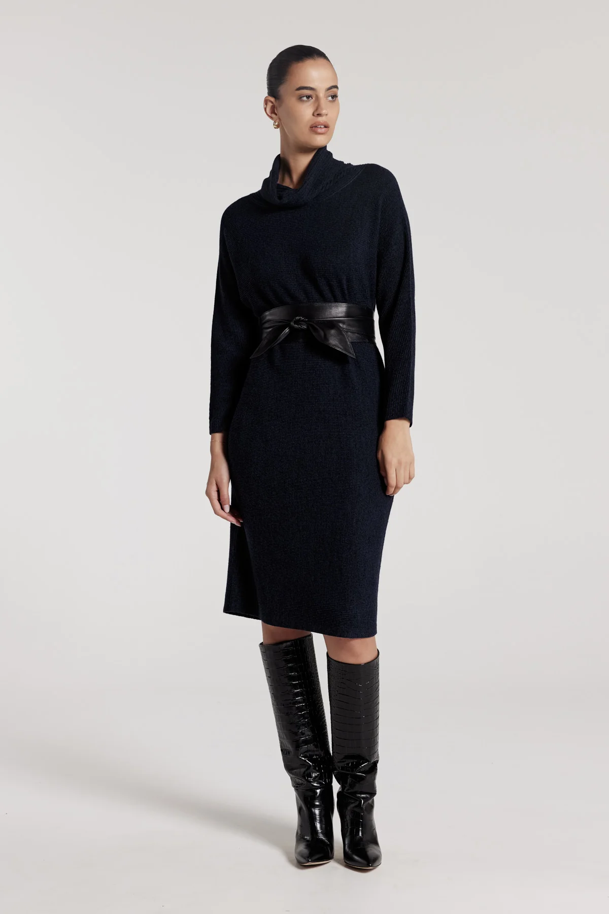 Obi Leather Belt - Black - Image 3