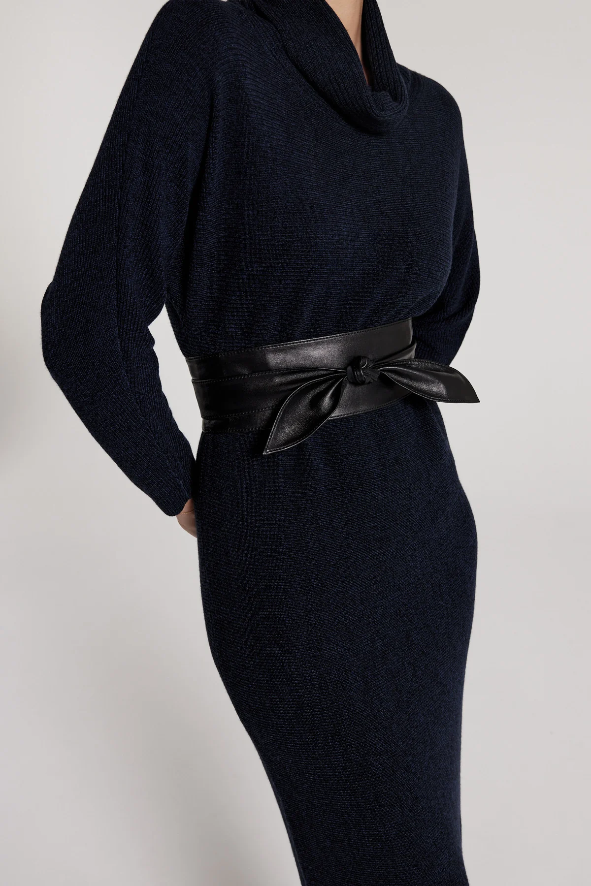 Obi Leather Belt - Black - Image 4