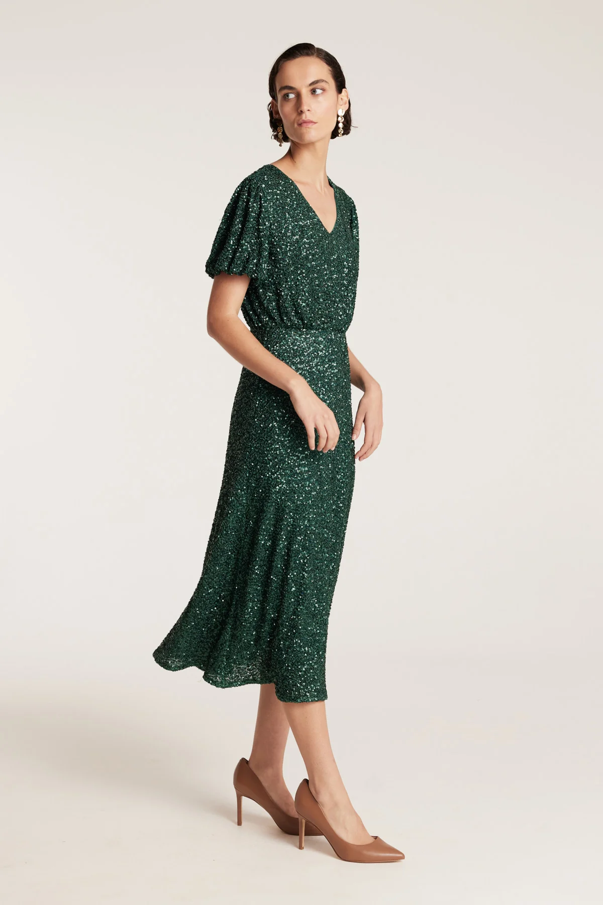 Sequin Dress - Olive - Image 3