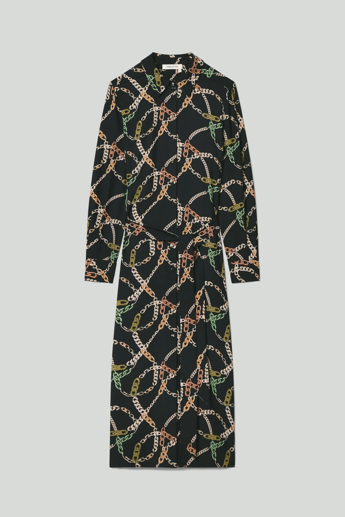 Ollie Belted Shirtdress - Chain Print - Image 6