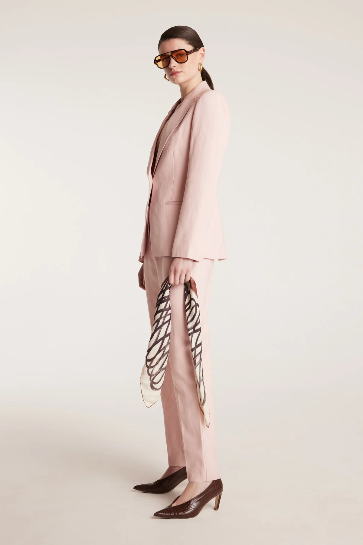Sienna Linen Jacket - Pale Pink - Image 3
