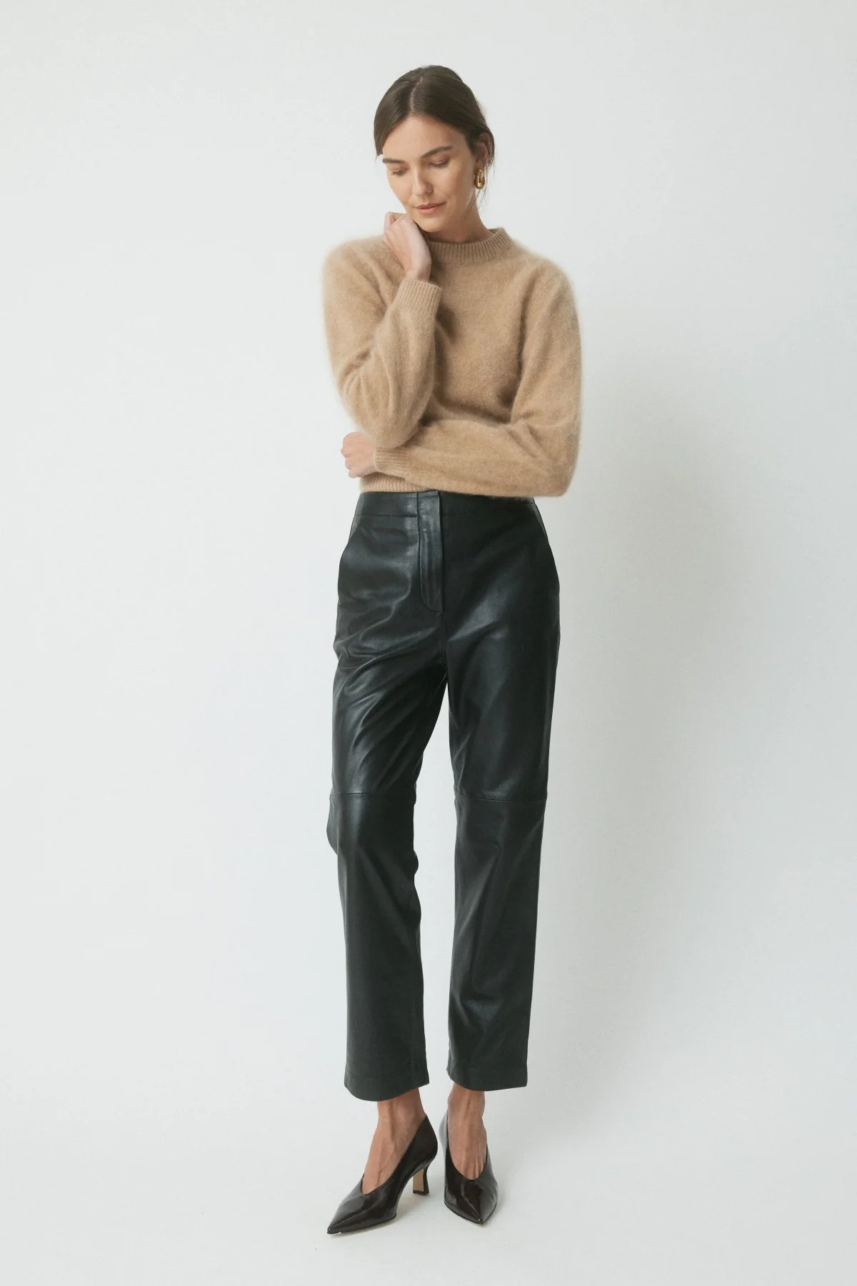Patti Leather Pant - Black