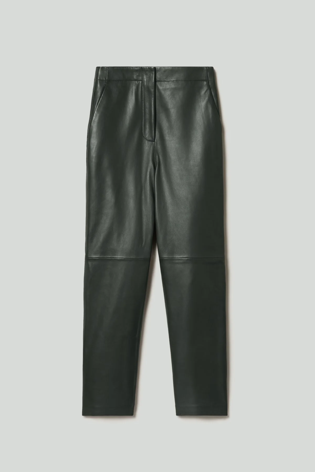 Patti Leather Pant - Dark Olive - Image 6