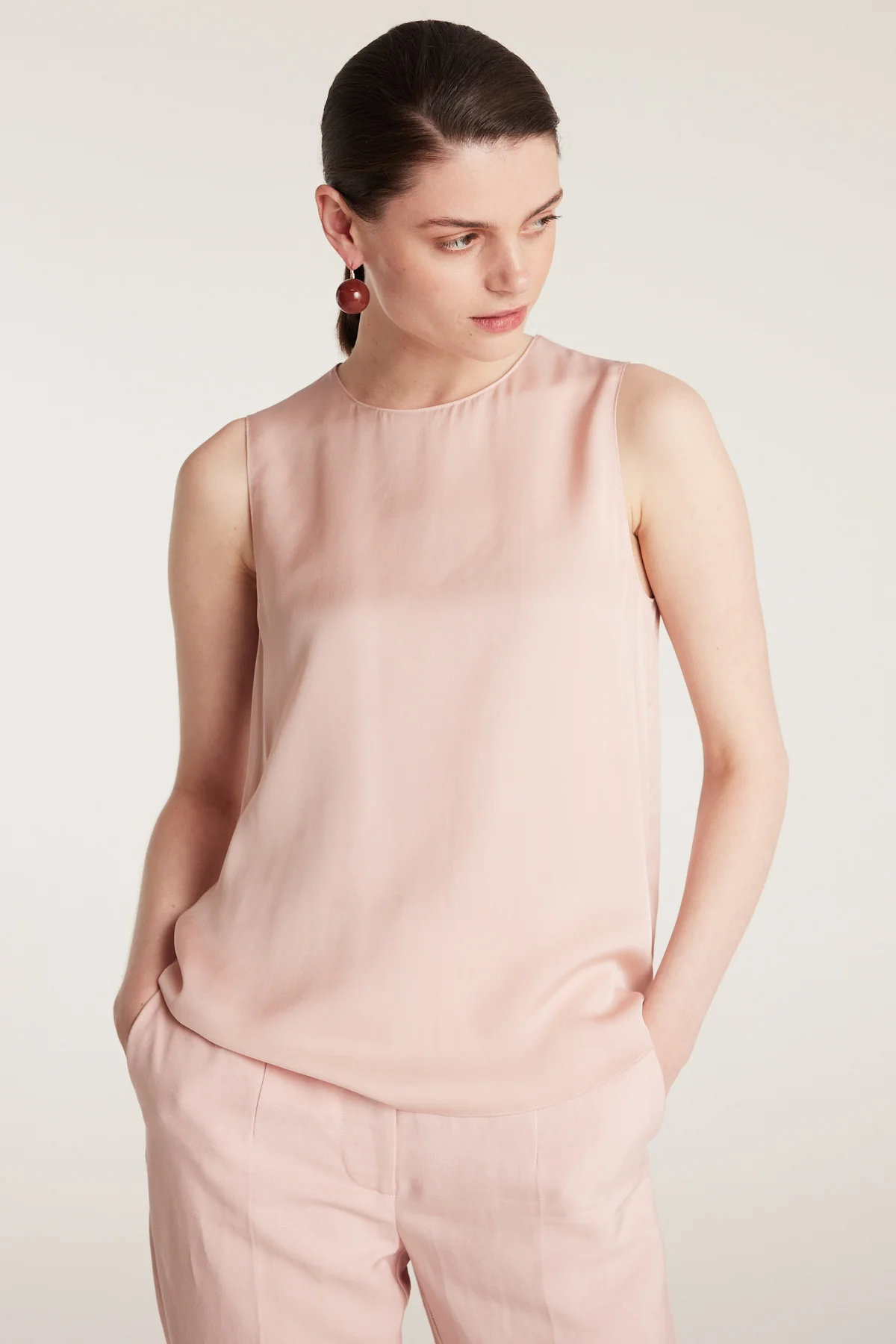 Core Silk Singlet - Pink - Image 5