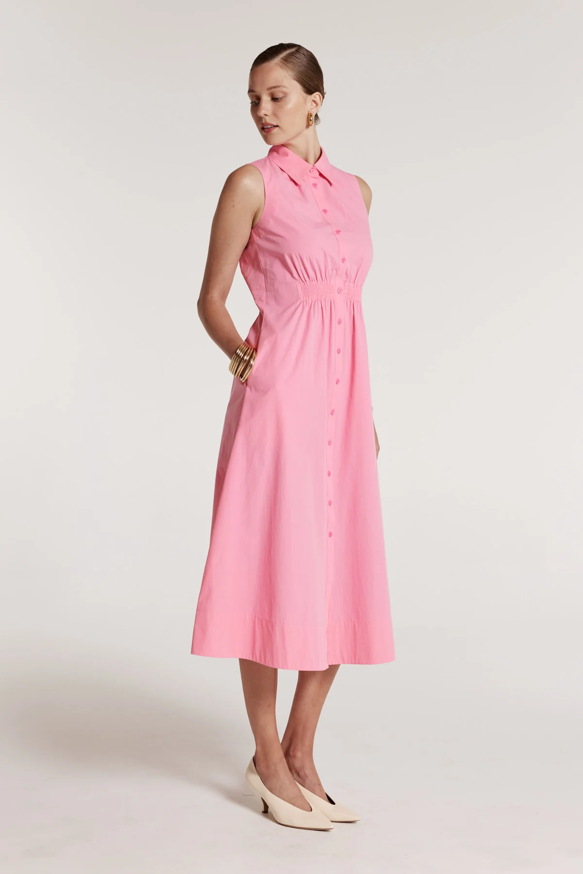 Summer Shirtmaker Dress - Pink - Image 4