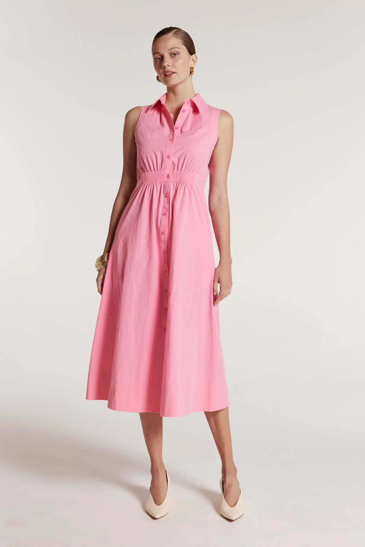 Summer Shirtmaker Dress - Pink - Image 8