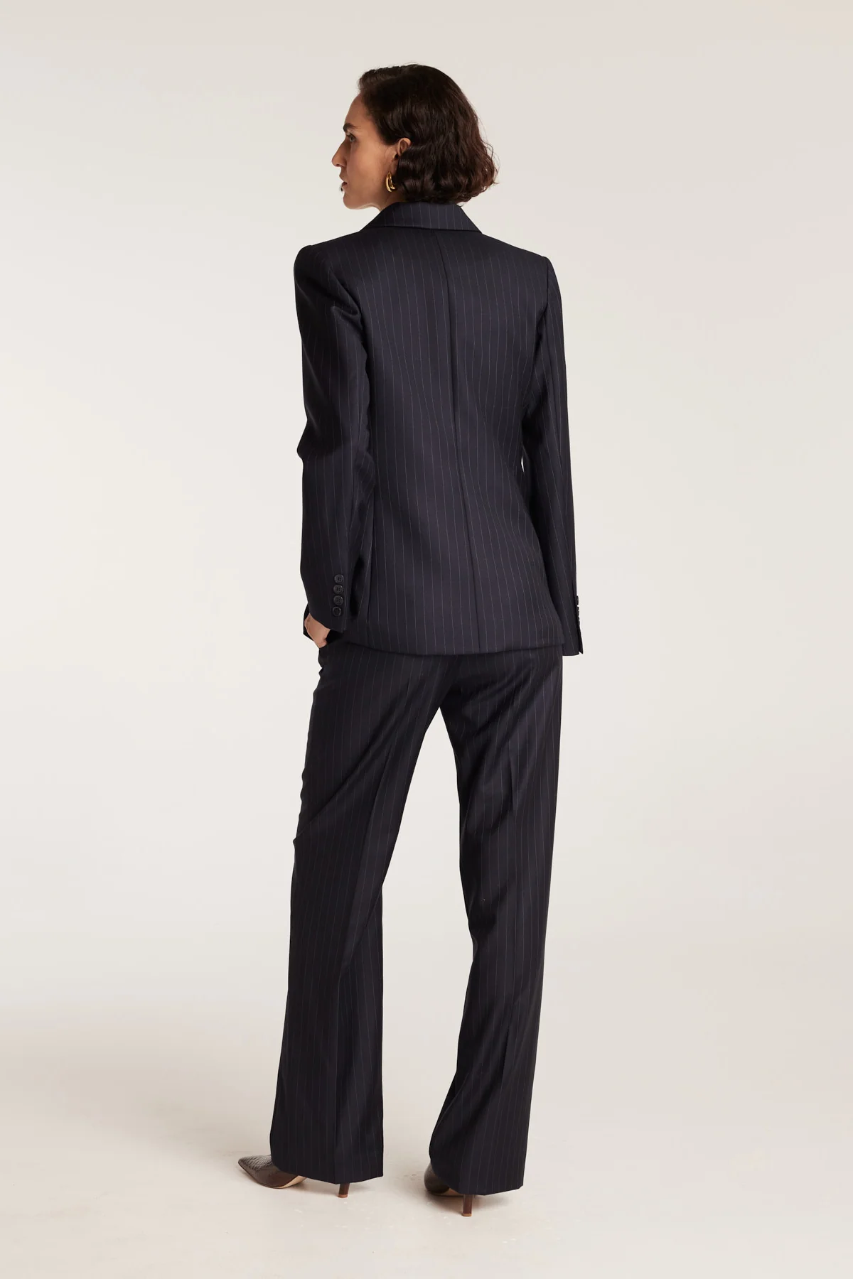 Pinstripe Jacket - Navy/White - Image 5