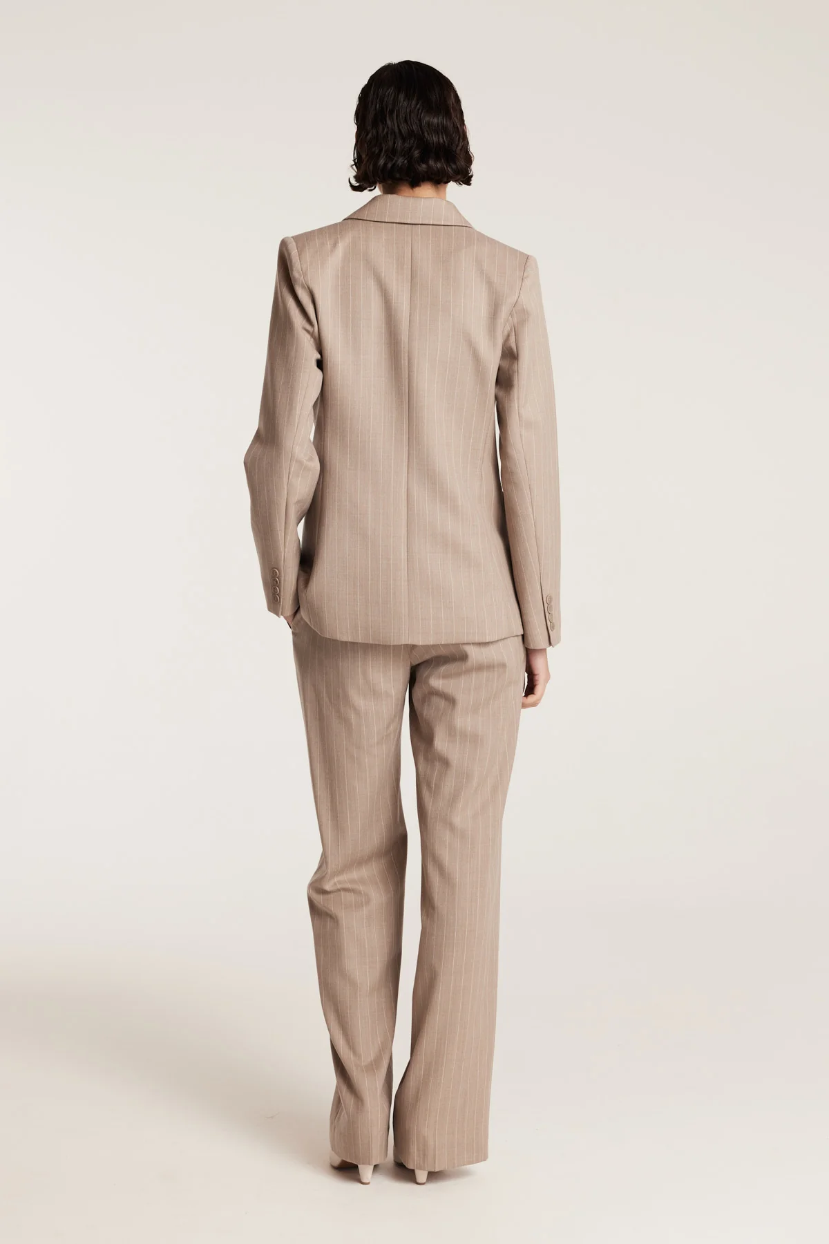 Pinstripe Jacket - Tan - Image 4