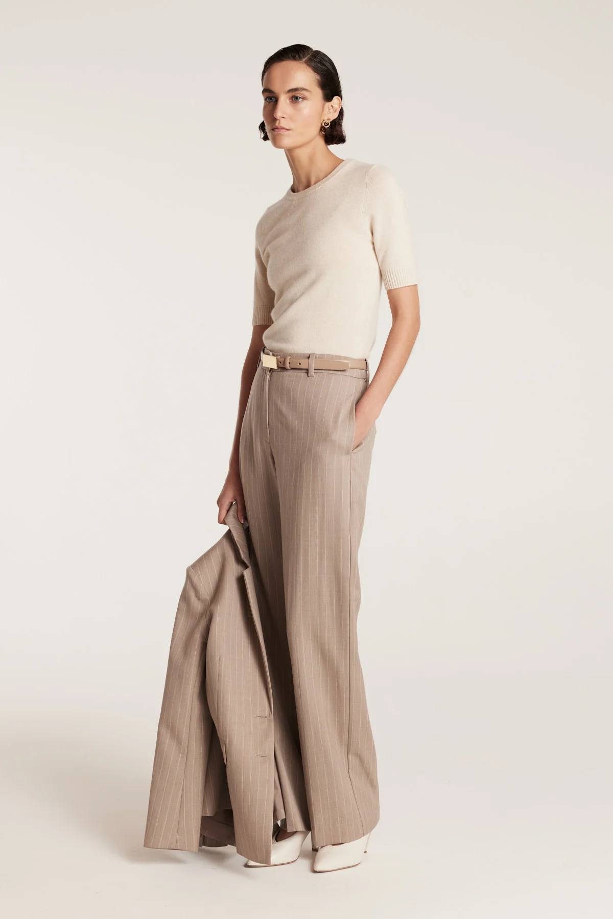 Pinstripe Pant - Tan - Image 3
