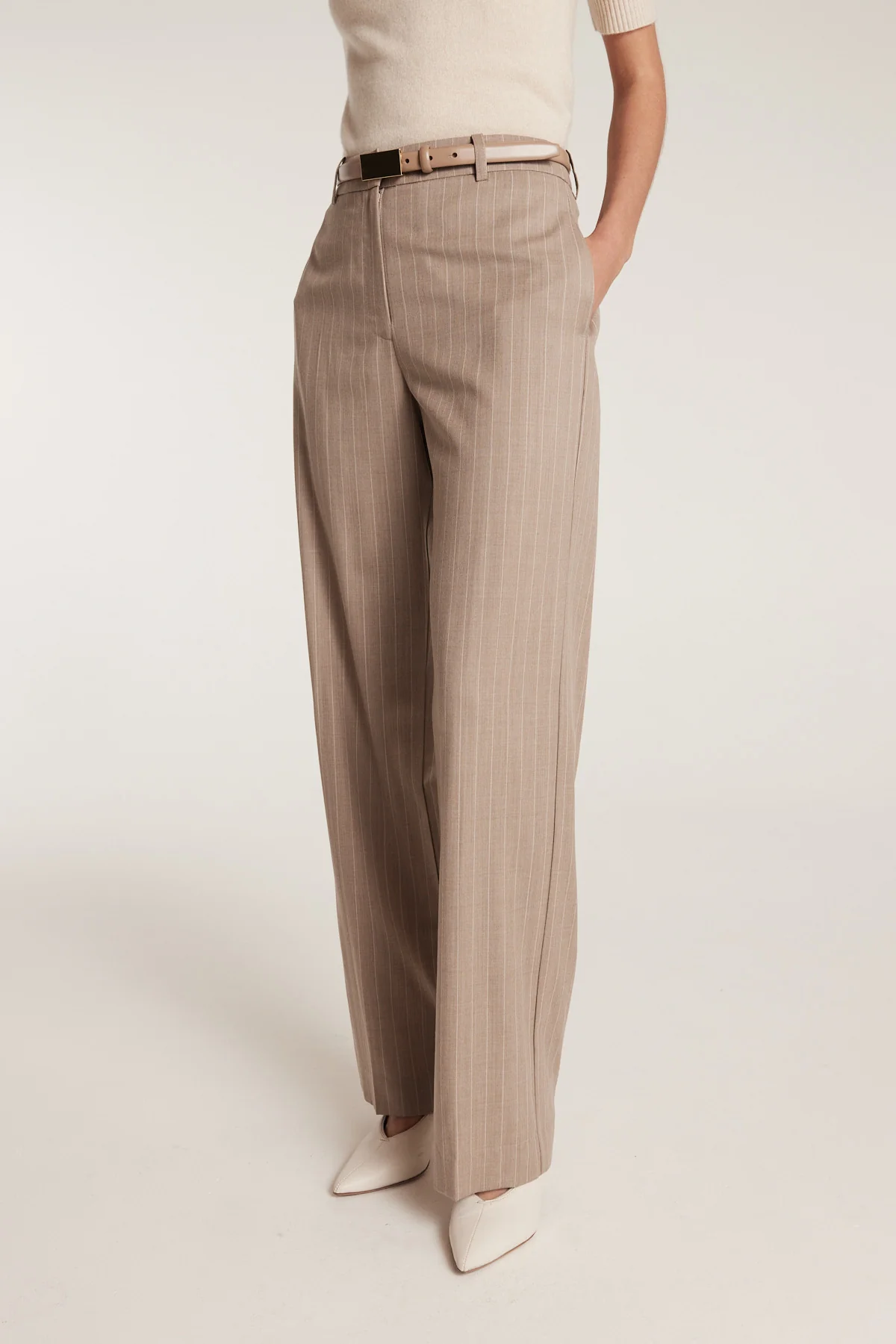 Pinstripe Pant - Tan - Image 5