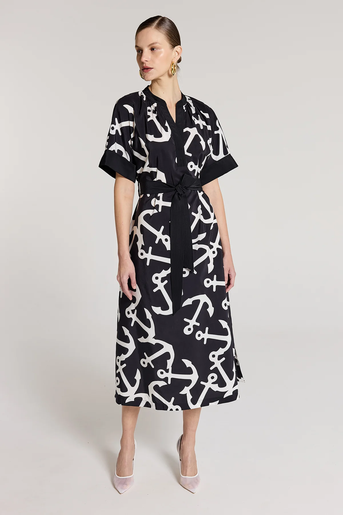 Portofino Dress - Black/White - Image 6
