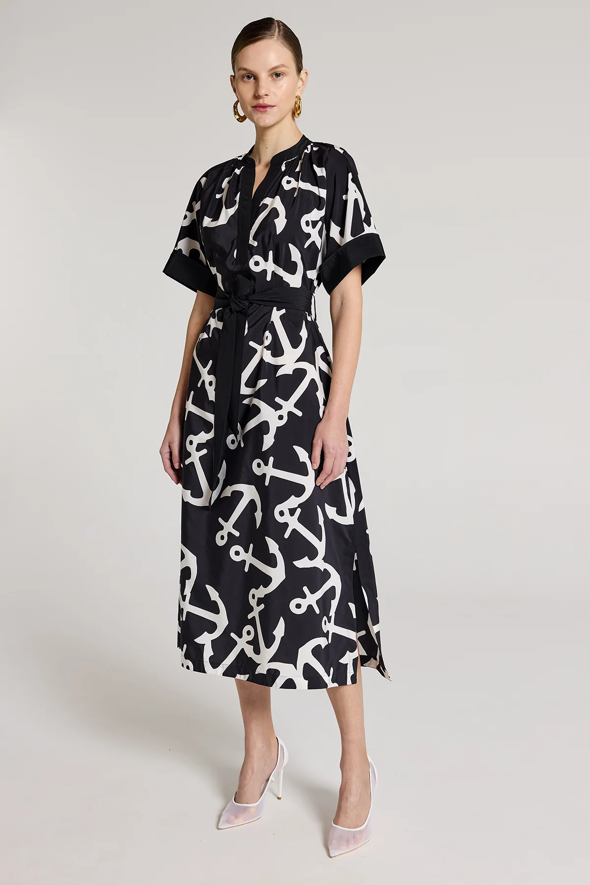 Portofino Dress - Black/White - Image 7