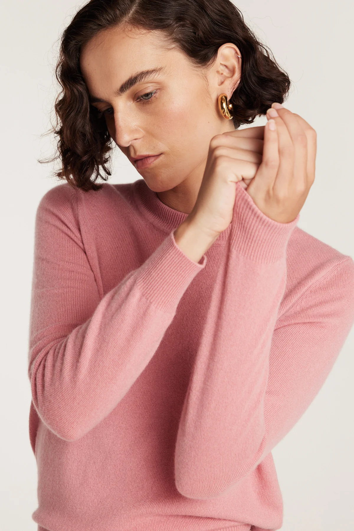 Cashmere Crew Jumper - Powder - Image 8