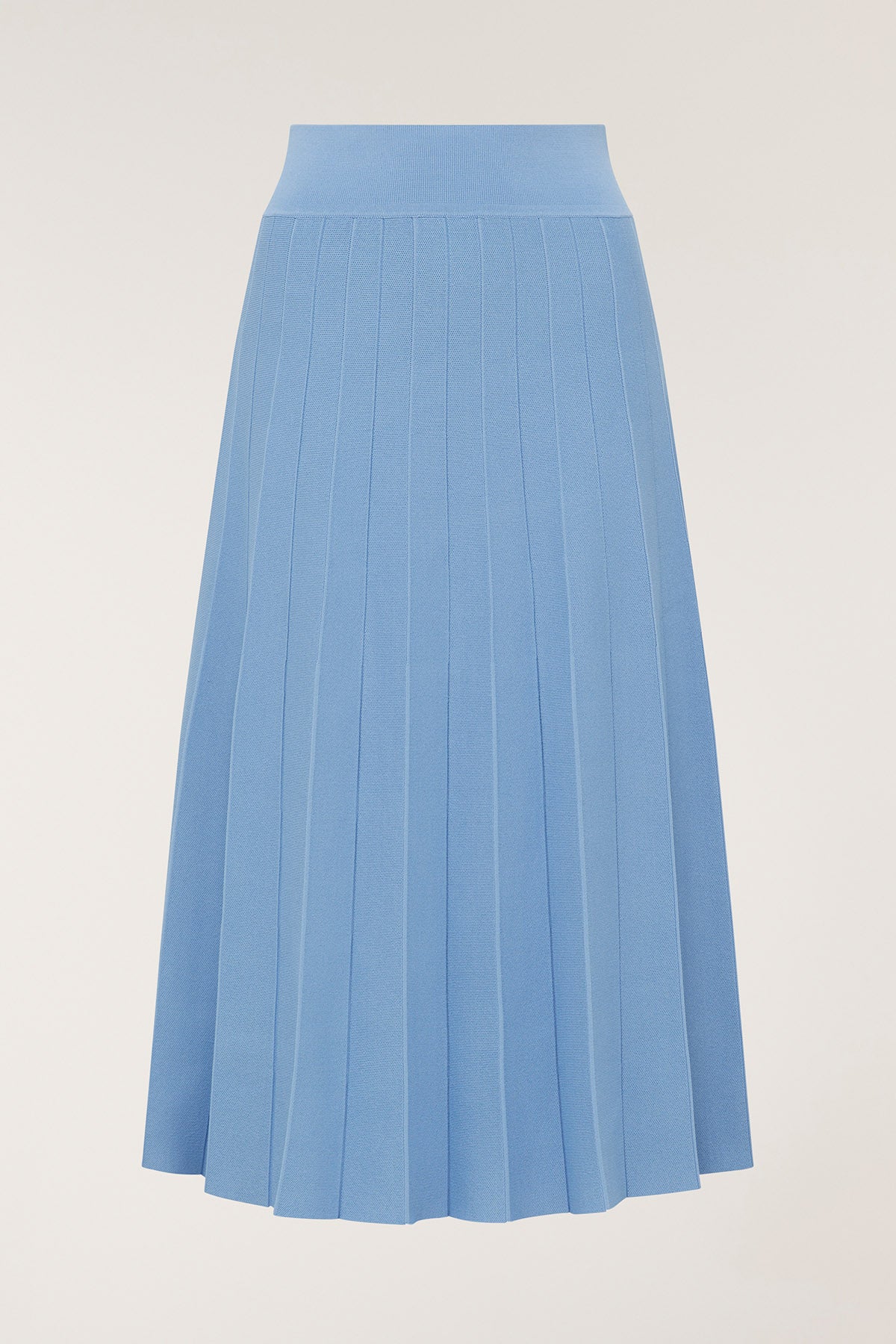 Milano Crepe Knit Skirt - Powder Blue - Image 6