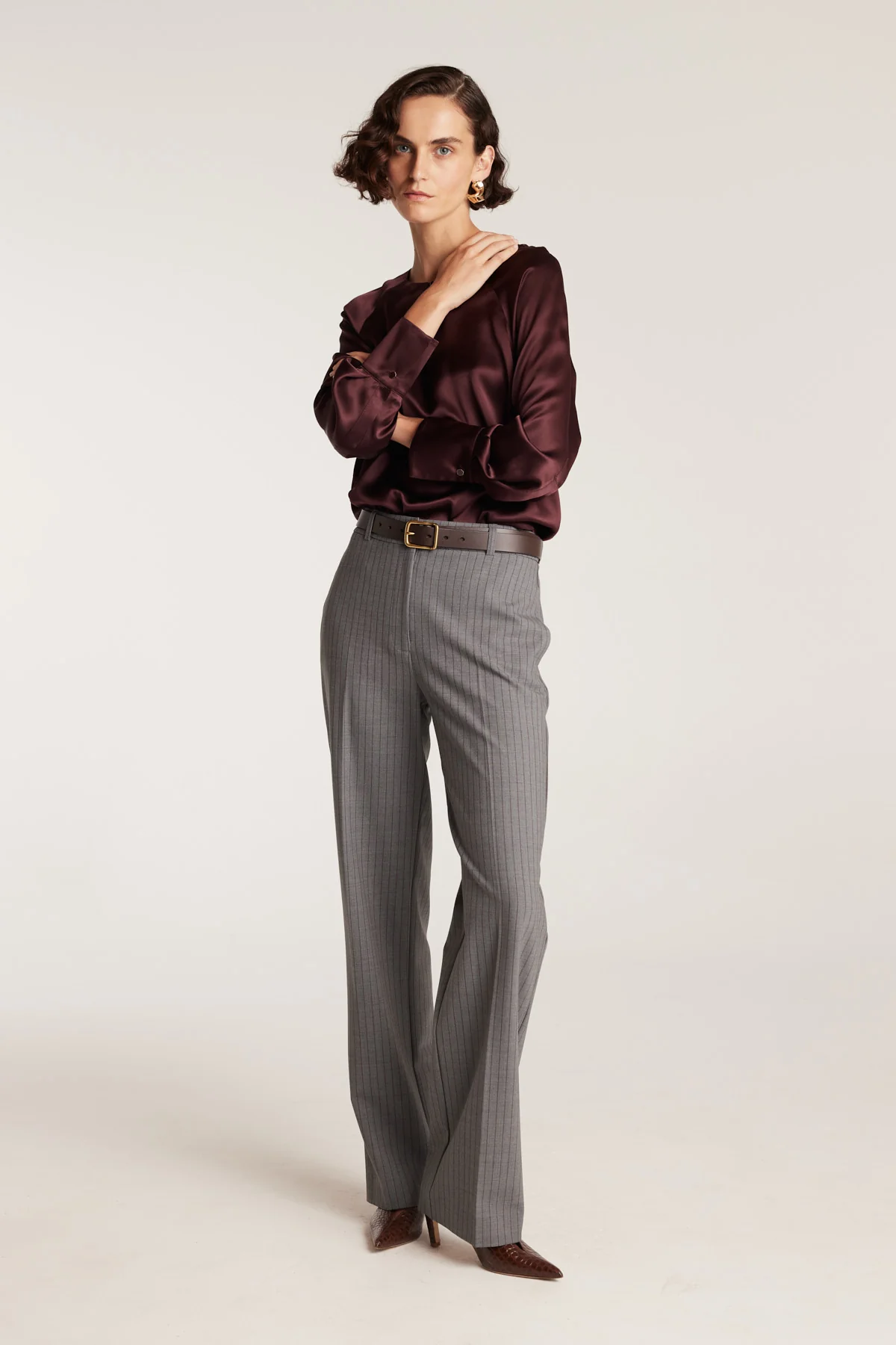 Princeton Suit Pant - Charcoal/Maroon