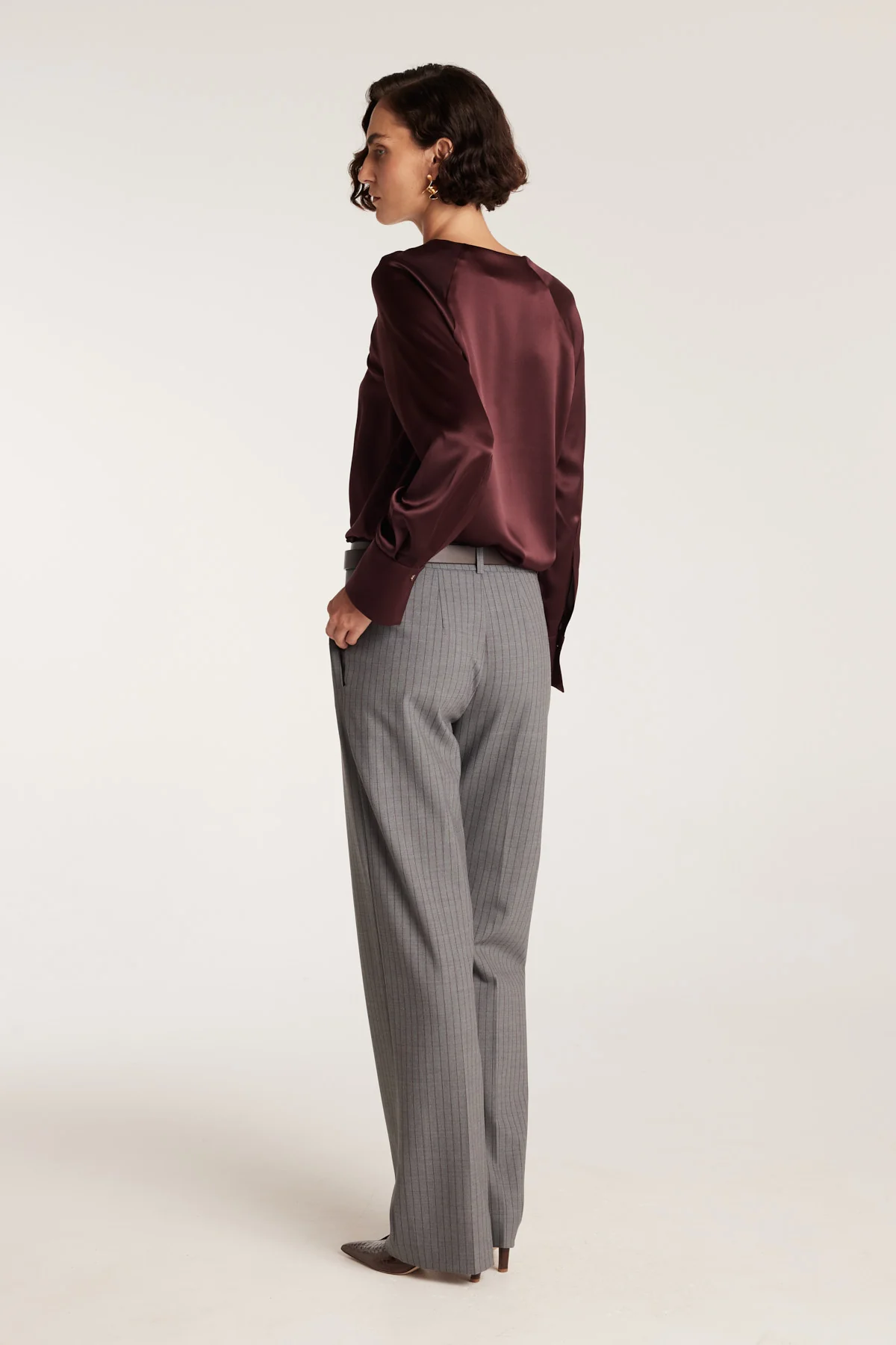 Princeton Suit Pant - Charcoal/Maroon - Image 5