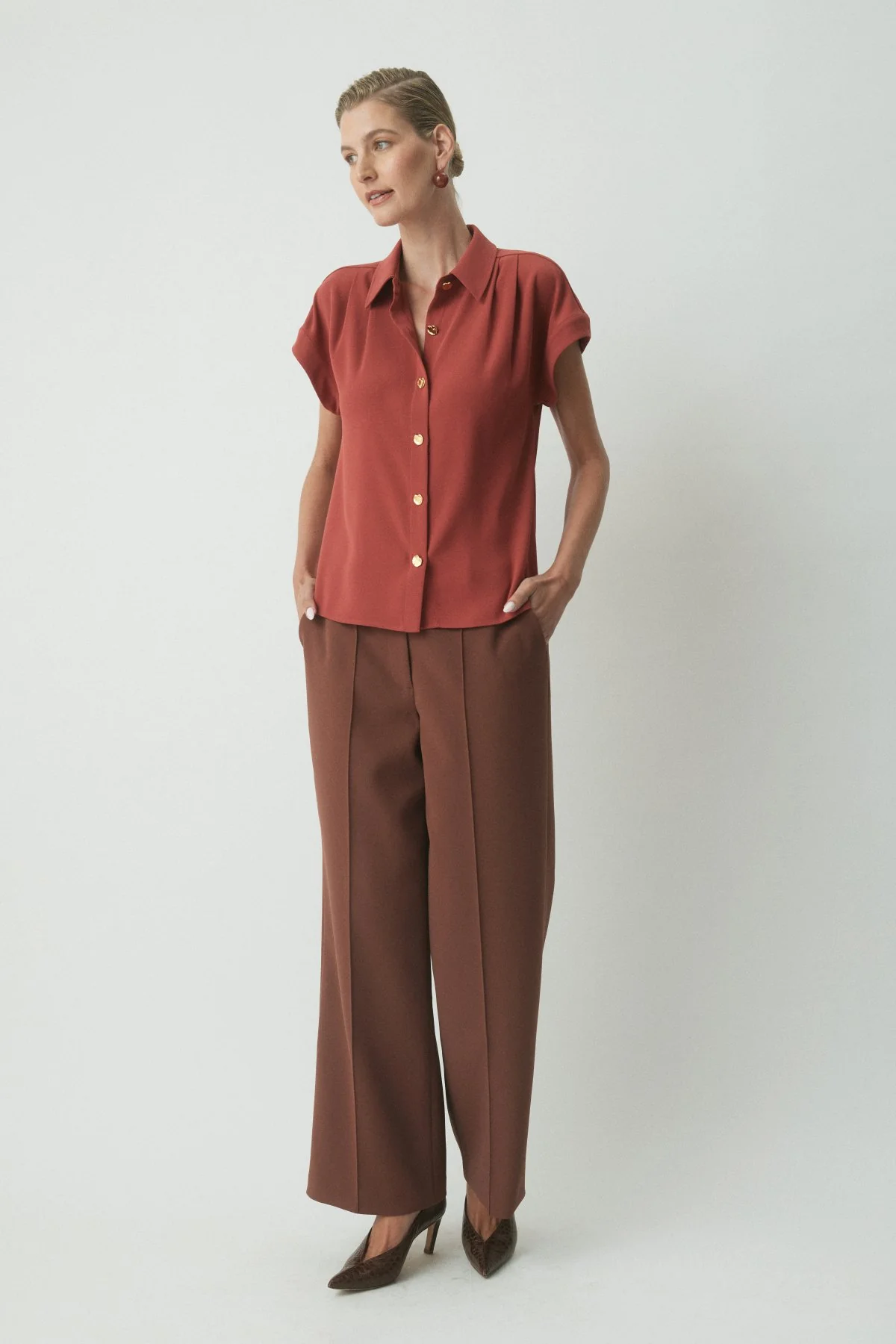 Robin Short Sleeve Shirt - Pinot