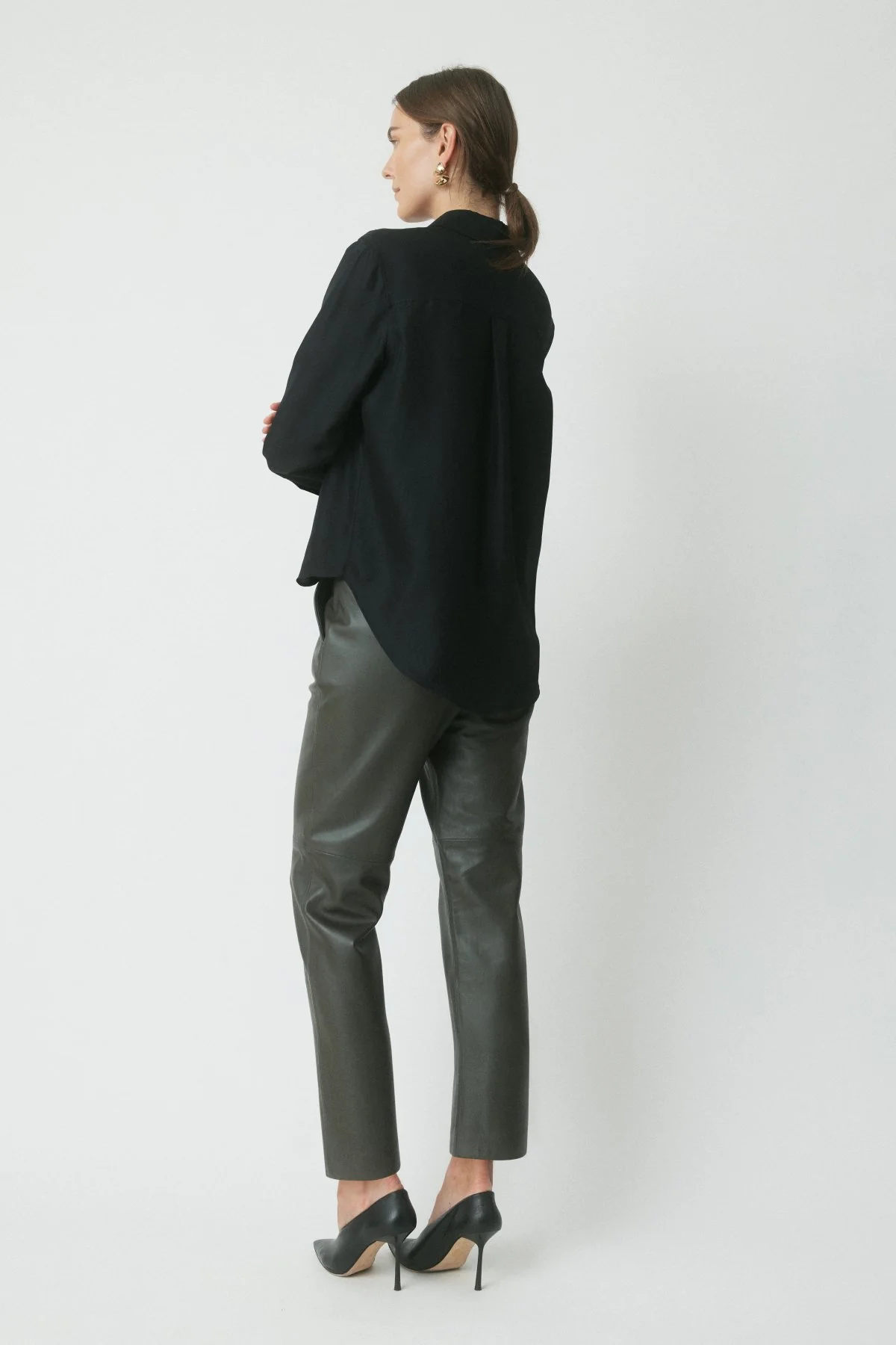 Robin Silk Shirt - Black - Image 4