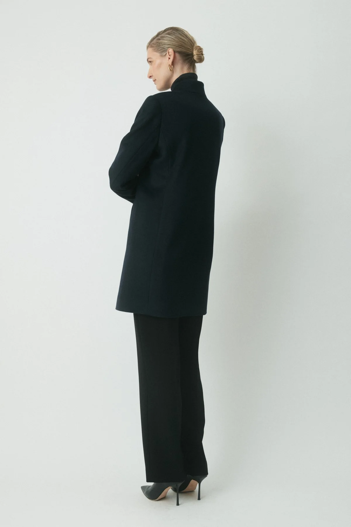 Romney Wool Coat - Navy - Image 4
