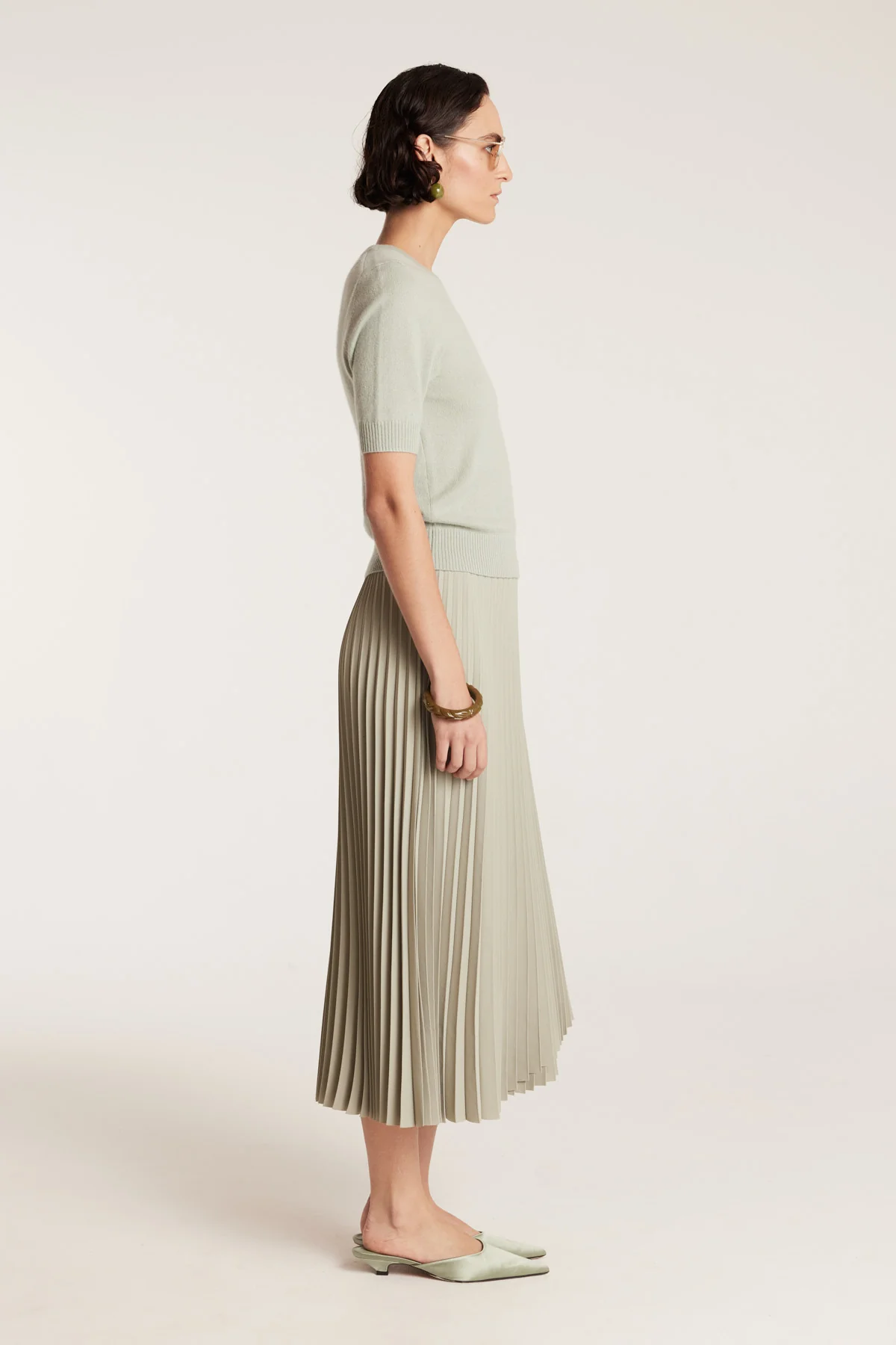 Cashmere Knit Top - Sage - Image 3