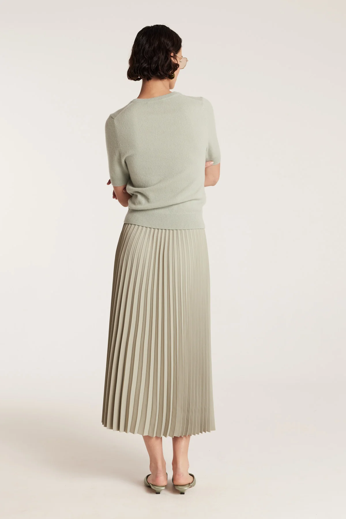 Cashmere Knit Top - Sage - Image 4