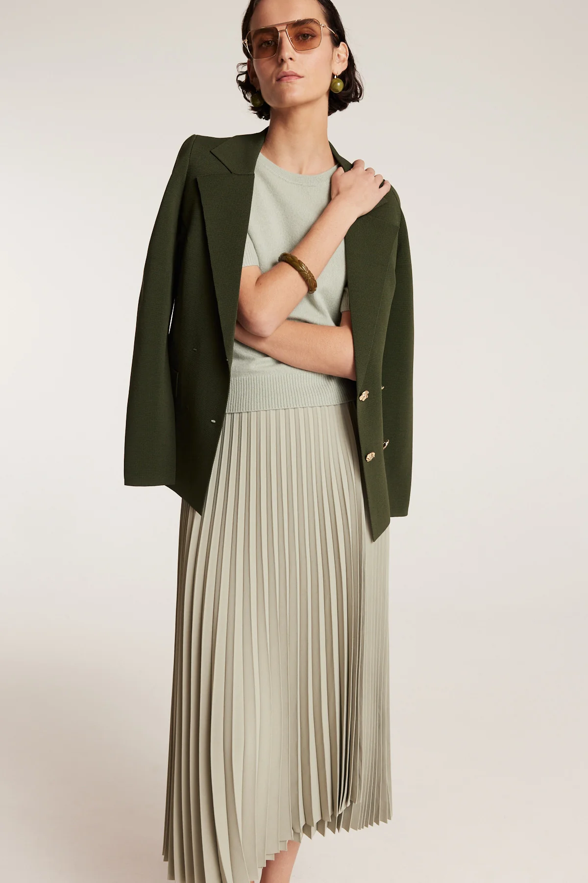 Cashmere Knit Top - Sage - Image 7