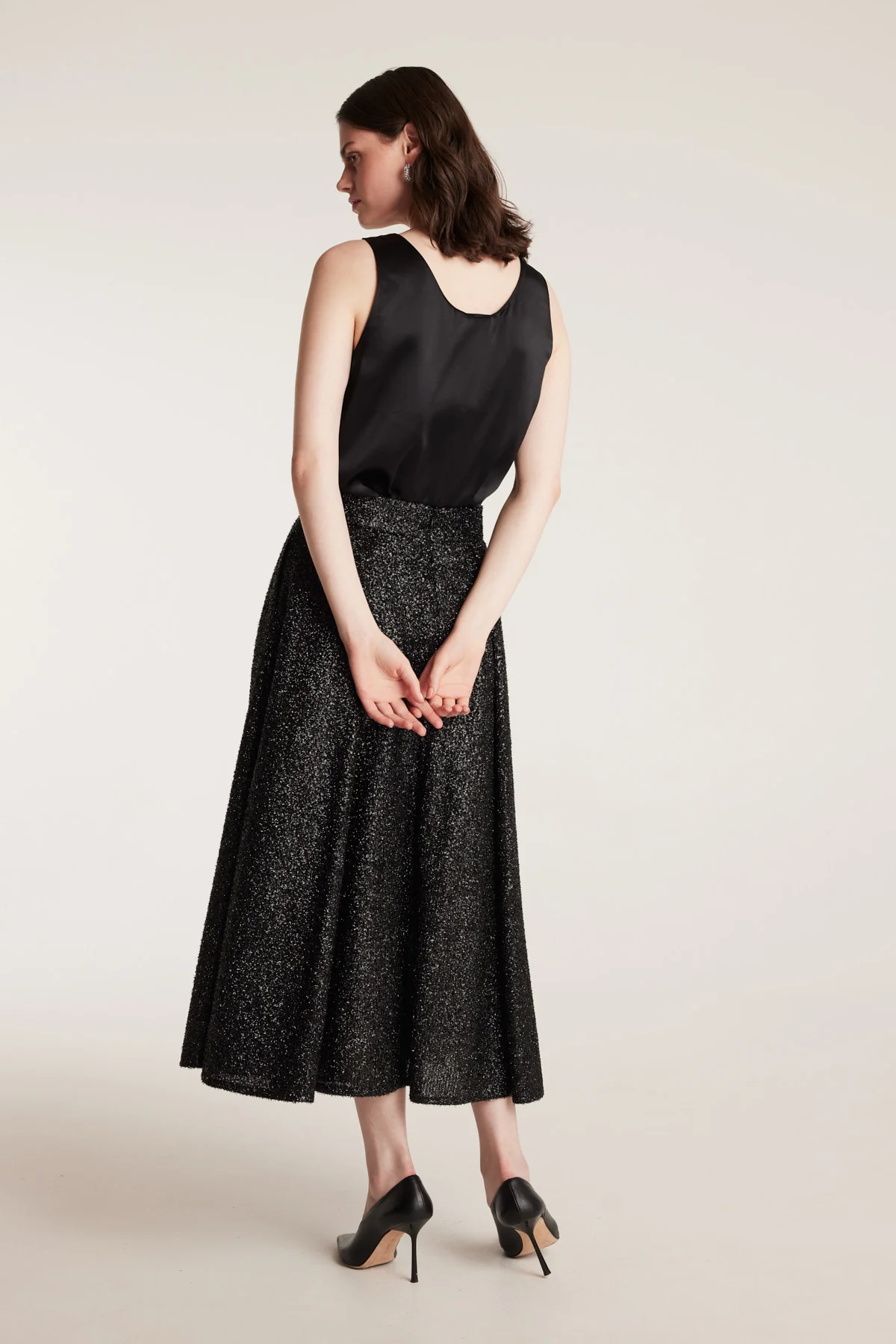 Scala Sparkle Skirt - Black - Image 4