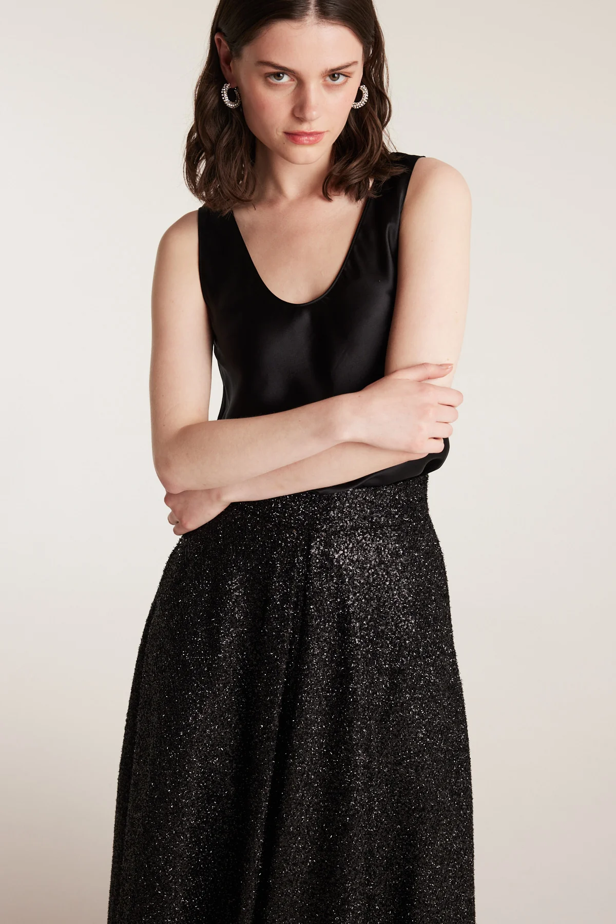 Scala Sparkle Skirt - Black - Image 5