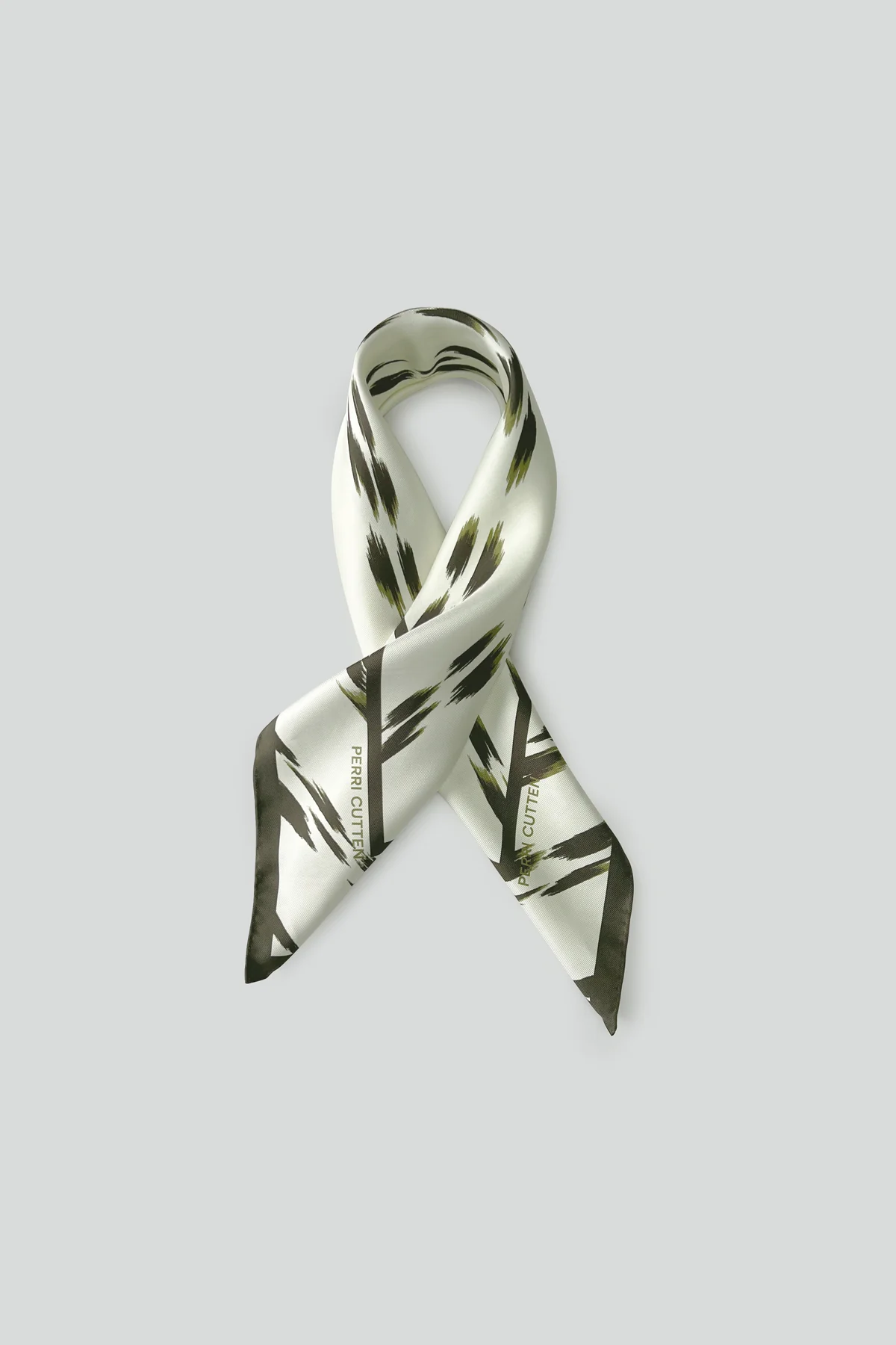 Shiloh Silk Scarf - Khaki/Cream